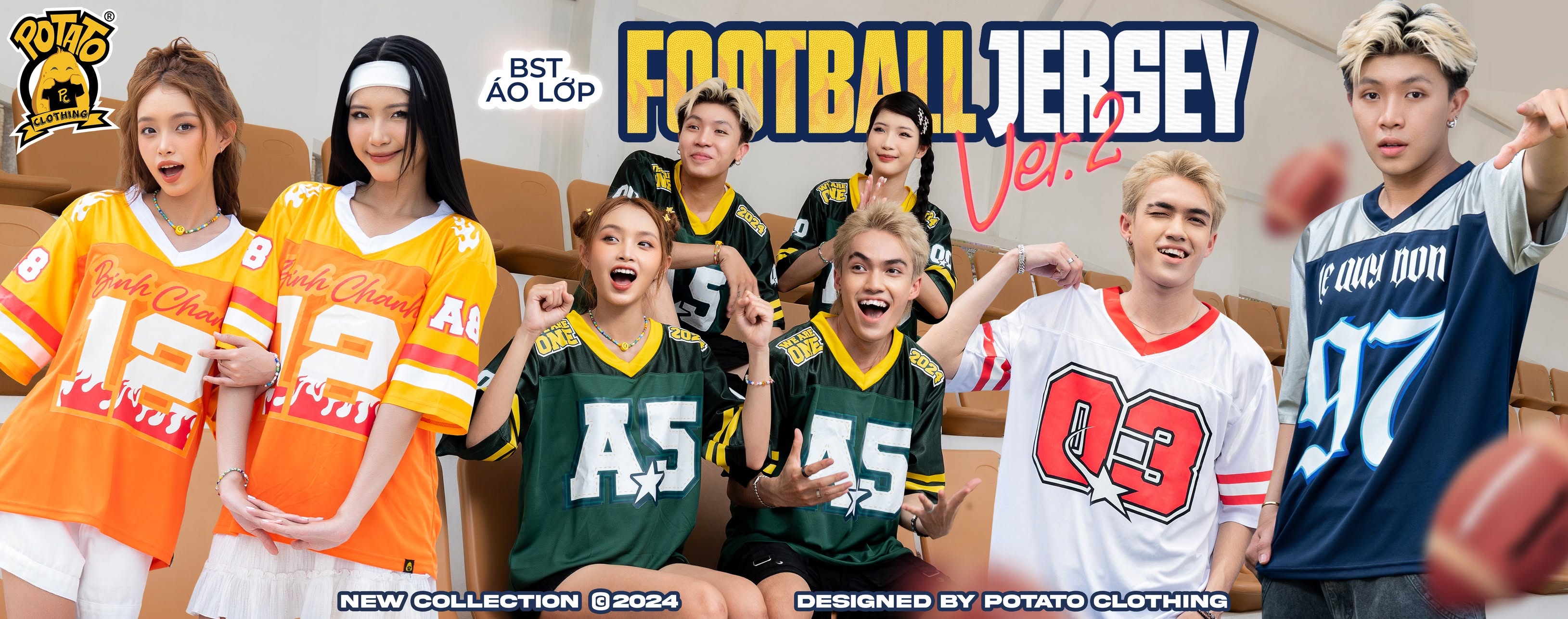 Áo lớp phong cách Football Potato Clothing