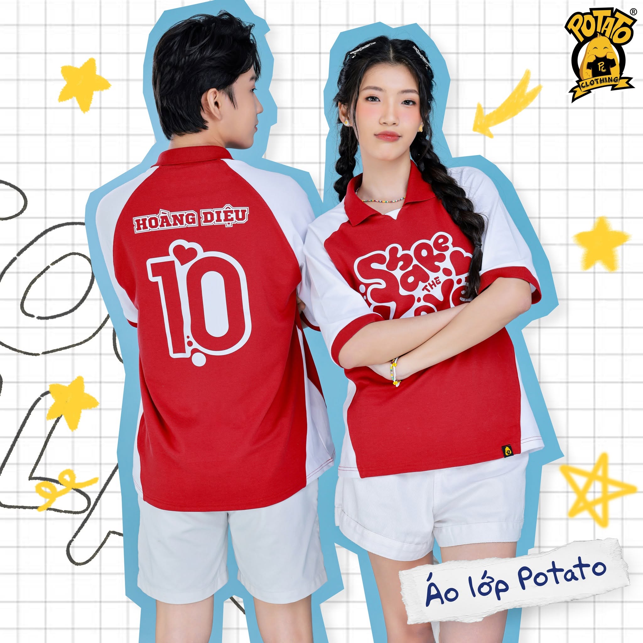 Ảnh phối áo đỏ với quần short 01