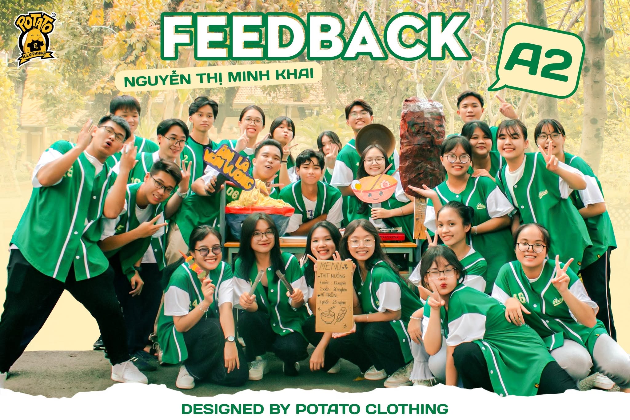 Phản hồi của lớp về áo lớp xanh lá Potato Clothing 5
