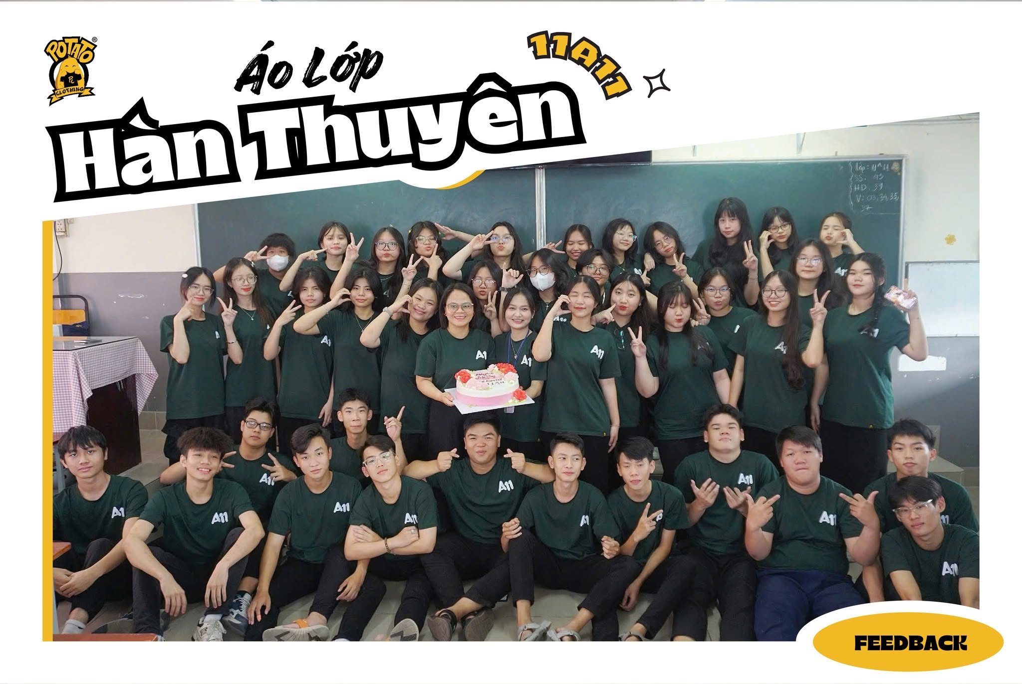 Học sinh mặc áo lớp xanh lá 2