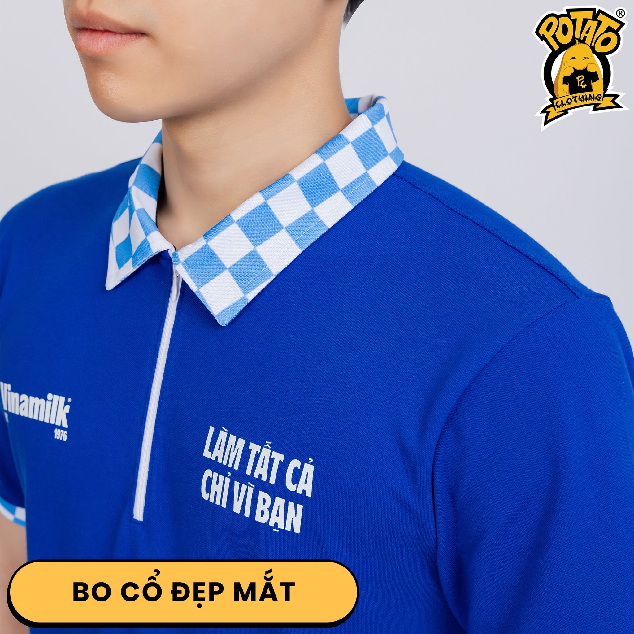 Bo cổ dệt họa tiết - ảnh mẫu 1 tại Potato Clothing
