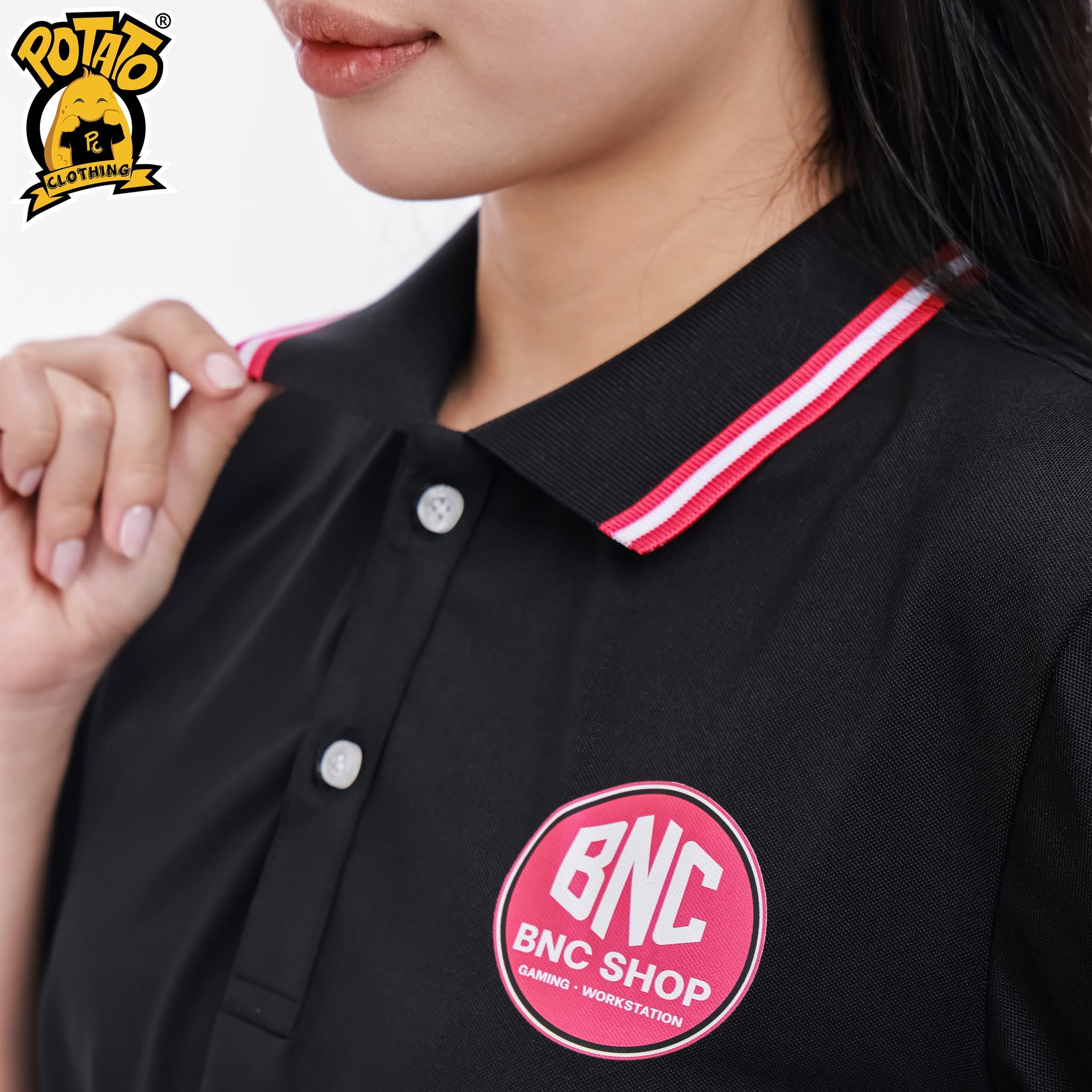 Bo cổ 3 màu - ảnh mẫu 1 tại Potato Clothing