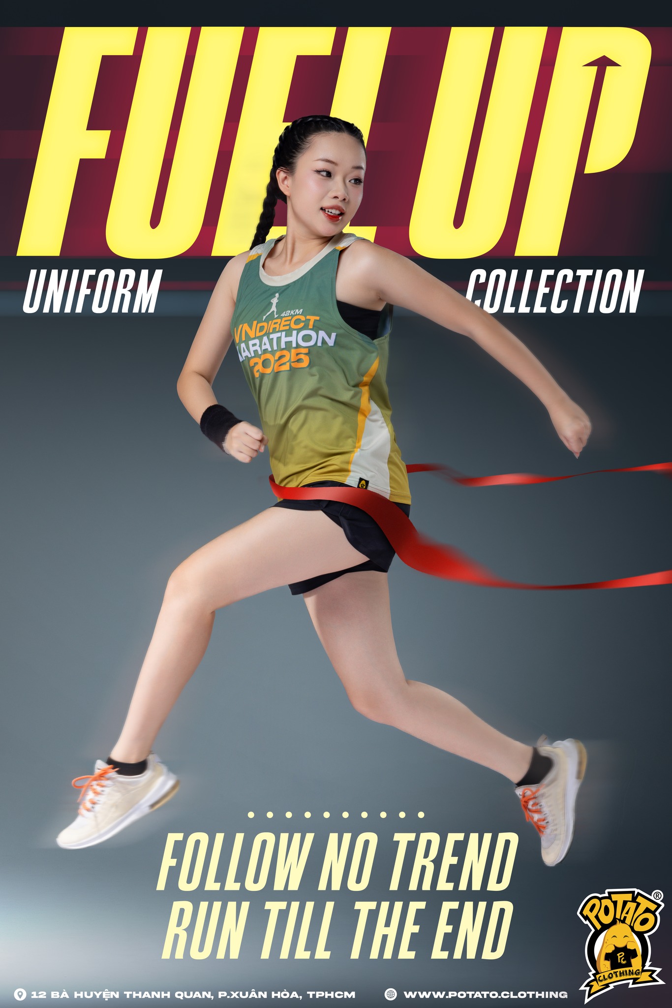 Đồng phục chạy bộ Fuel Up Potato Clothing mẫu 1
