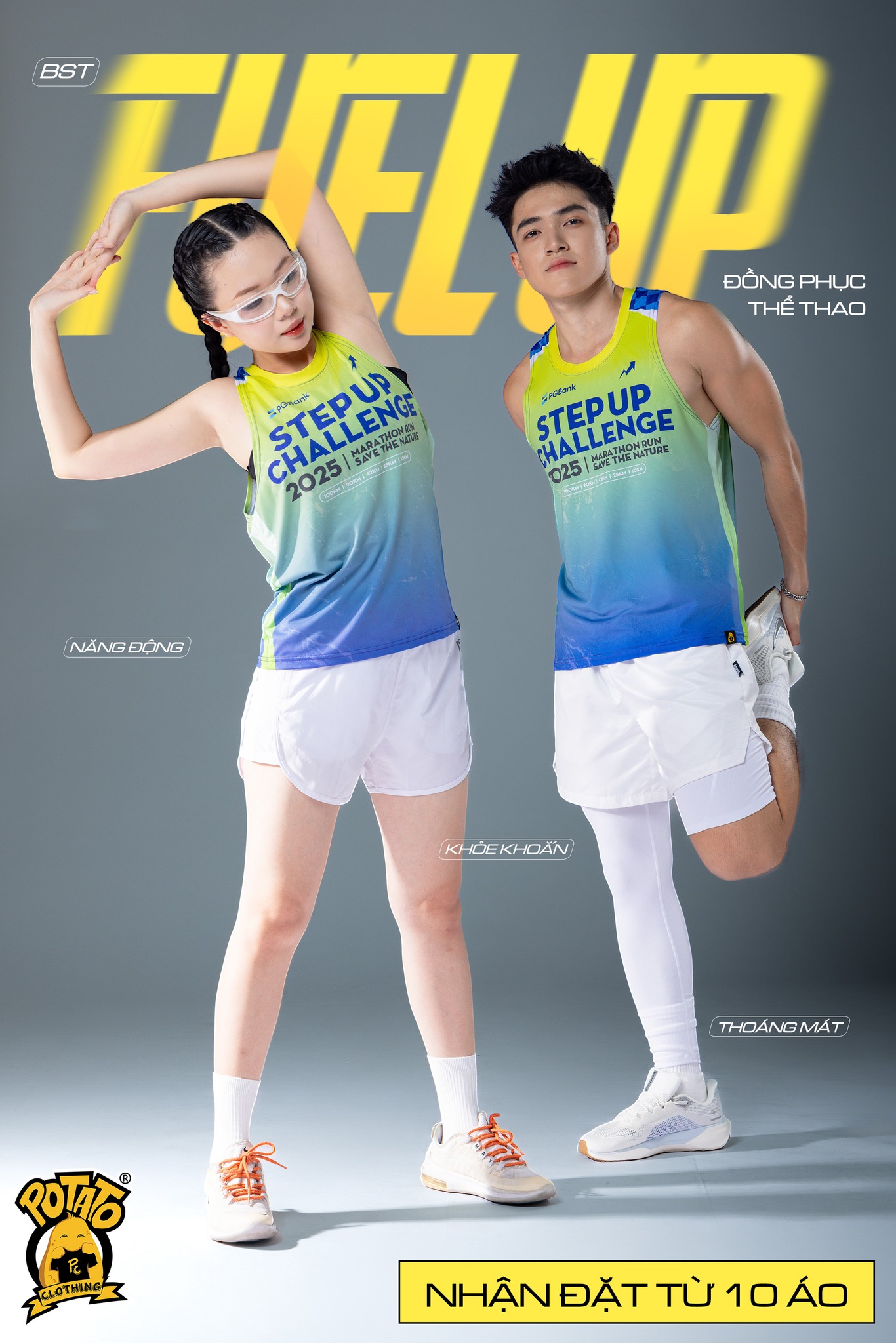 Đồng phục chạy bộ Fuel Up Potato Clothing mẫu 2