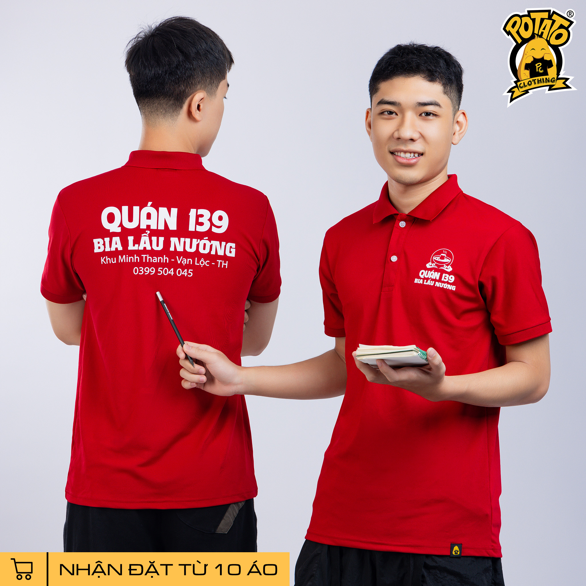 Áo đồng phục công ty với vị trí in logo phù hợp