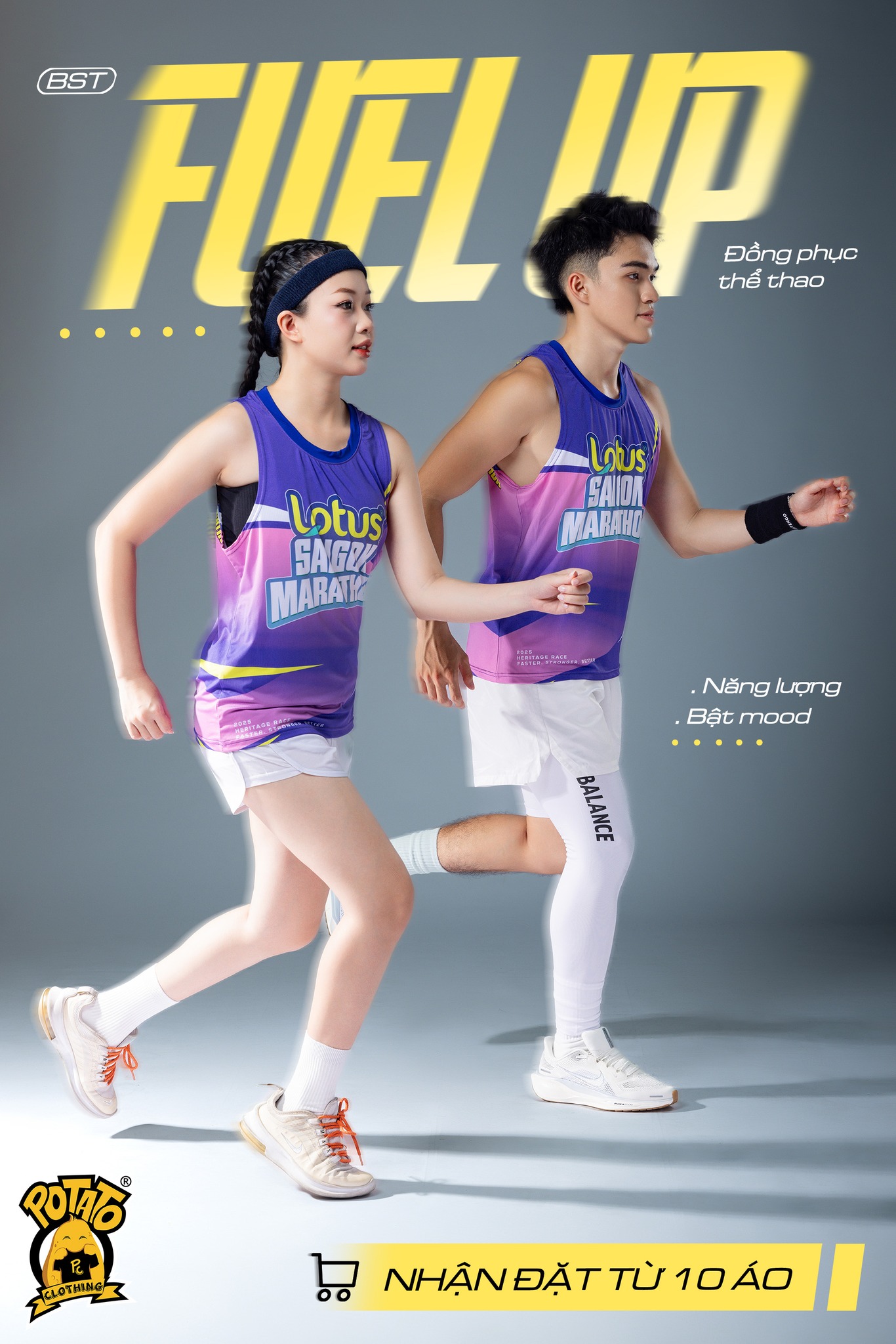 Đồng phục chạy bộ Fuel Up Potato Clothing mẫu 3