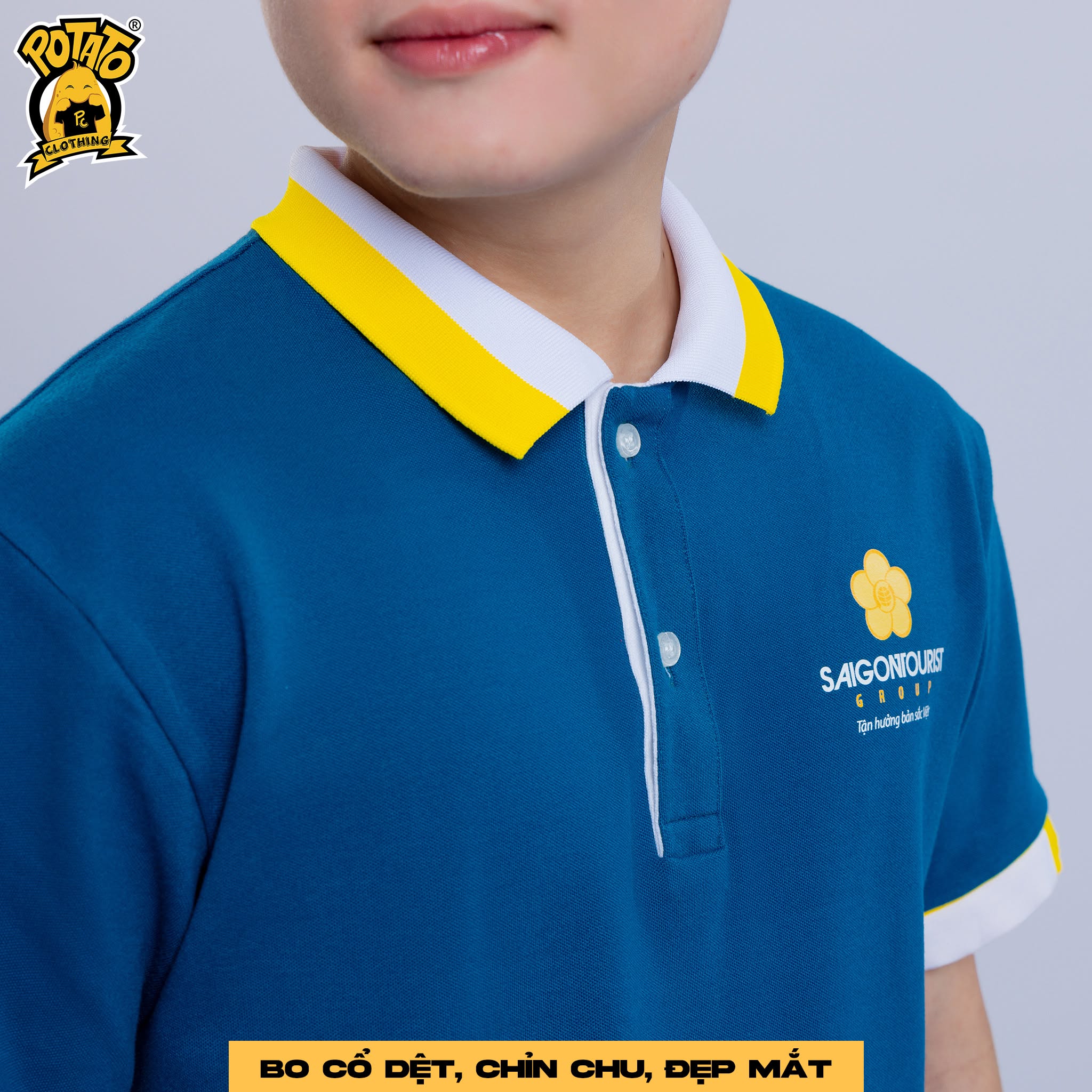 Bo cổ 2 màu - ảnh mẫu 1 tại Potato Clothing