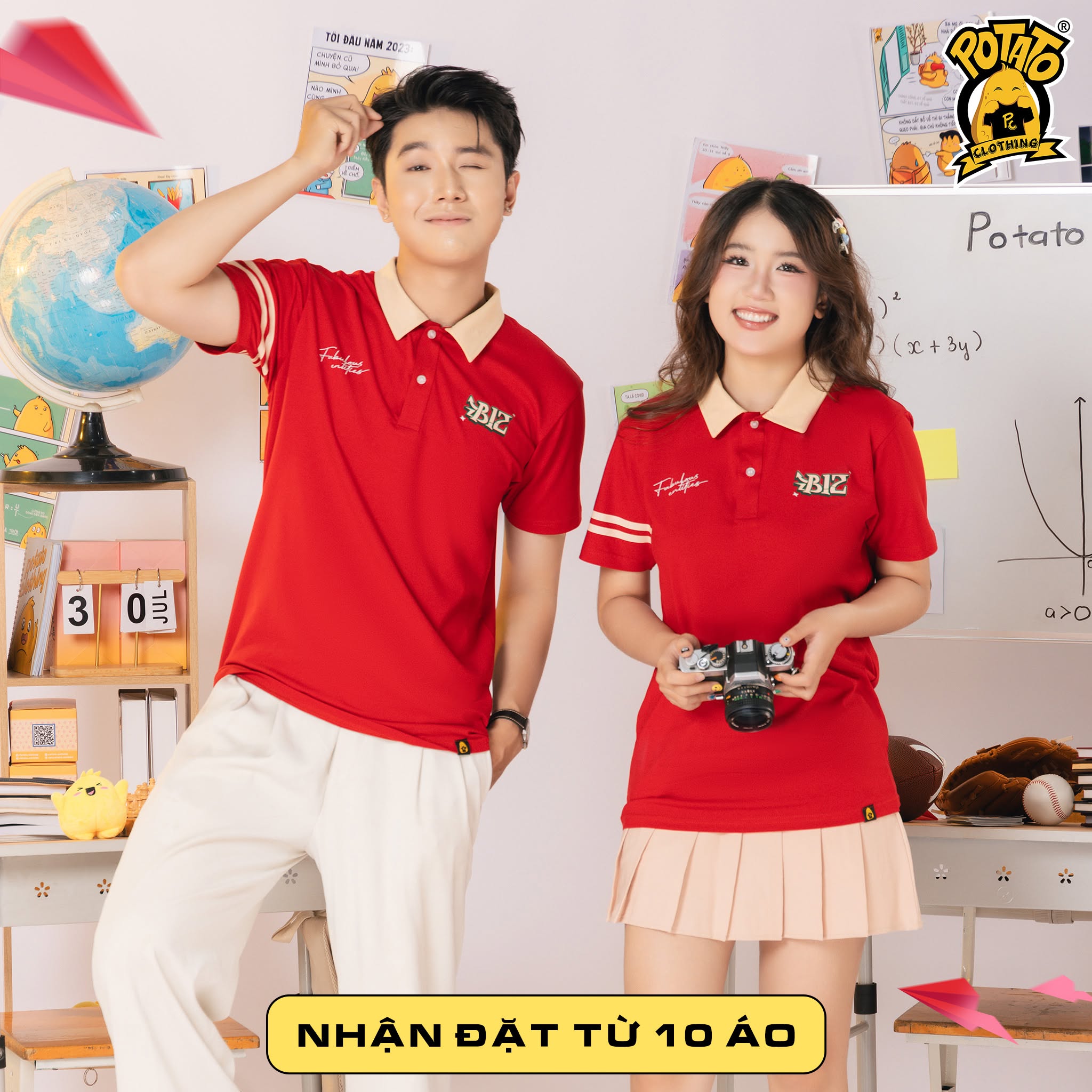 Áo polo đỏ mẫu 1