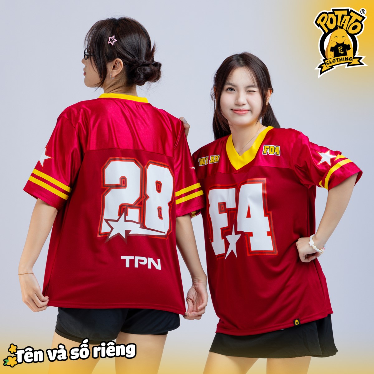 Áo football jersey đỏ mẫu 2