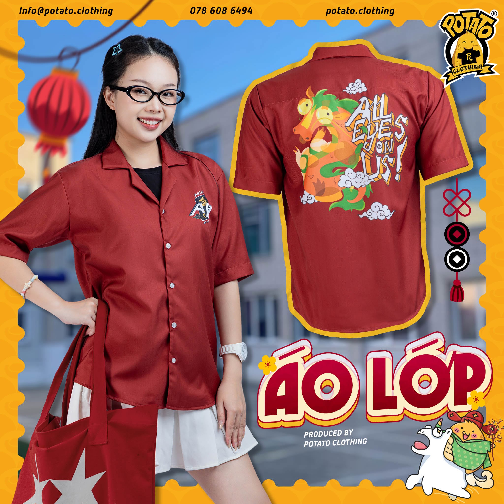 Áo sơ mi đỏ mẫu 1