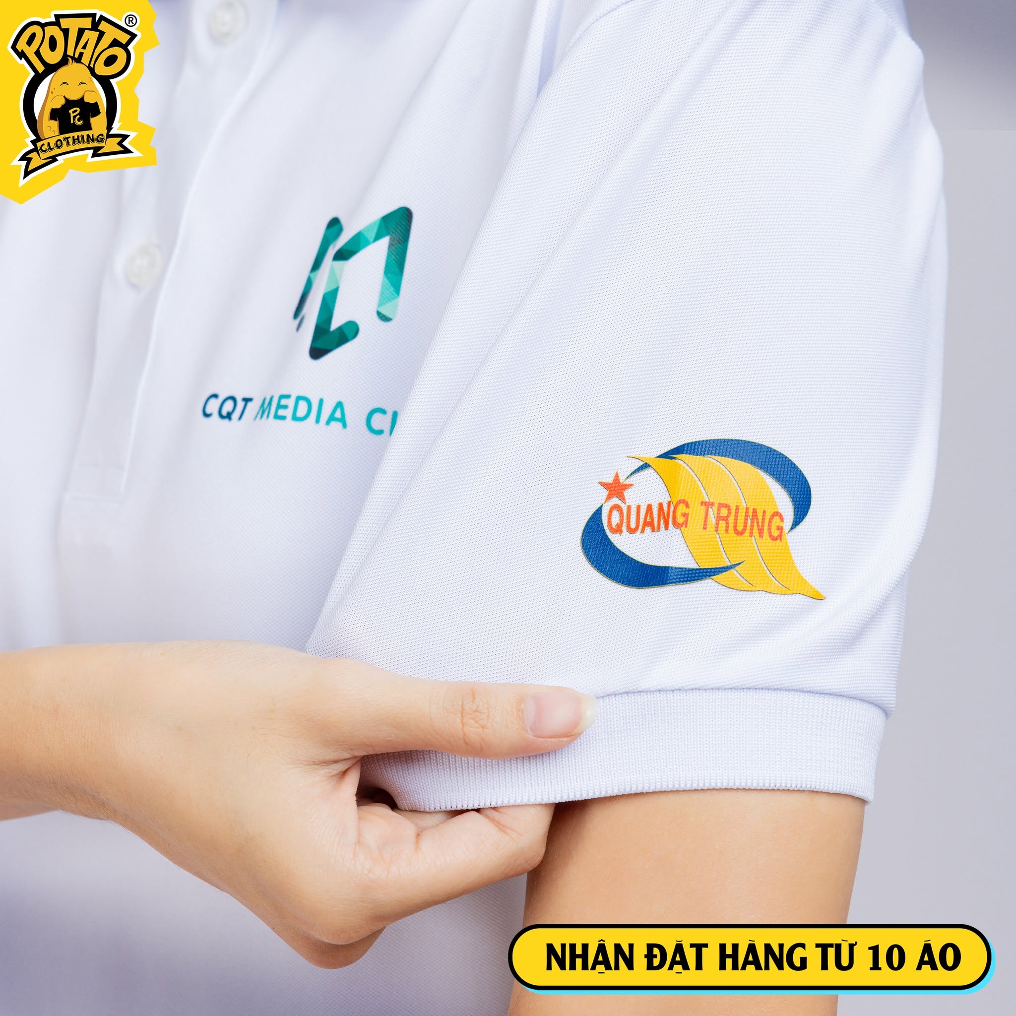 Logo nhỏ phù hợp với vị trí in tinh tế