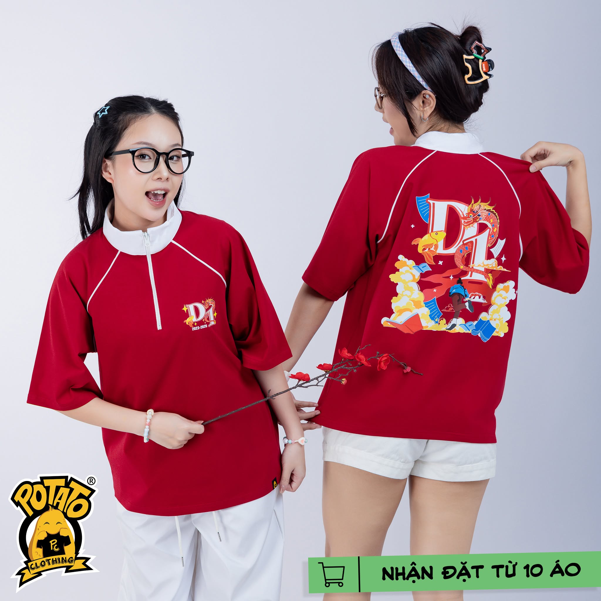 Áo polo zippy đỏ mẫu 2
