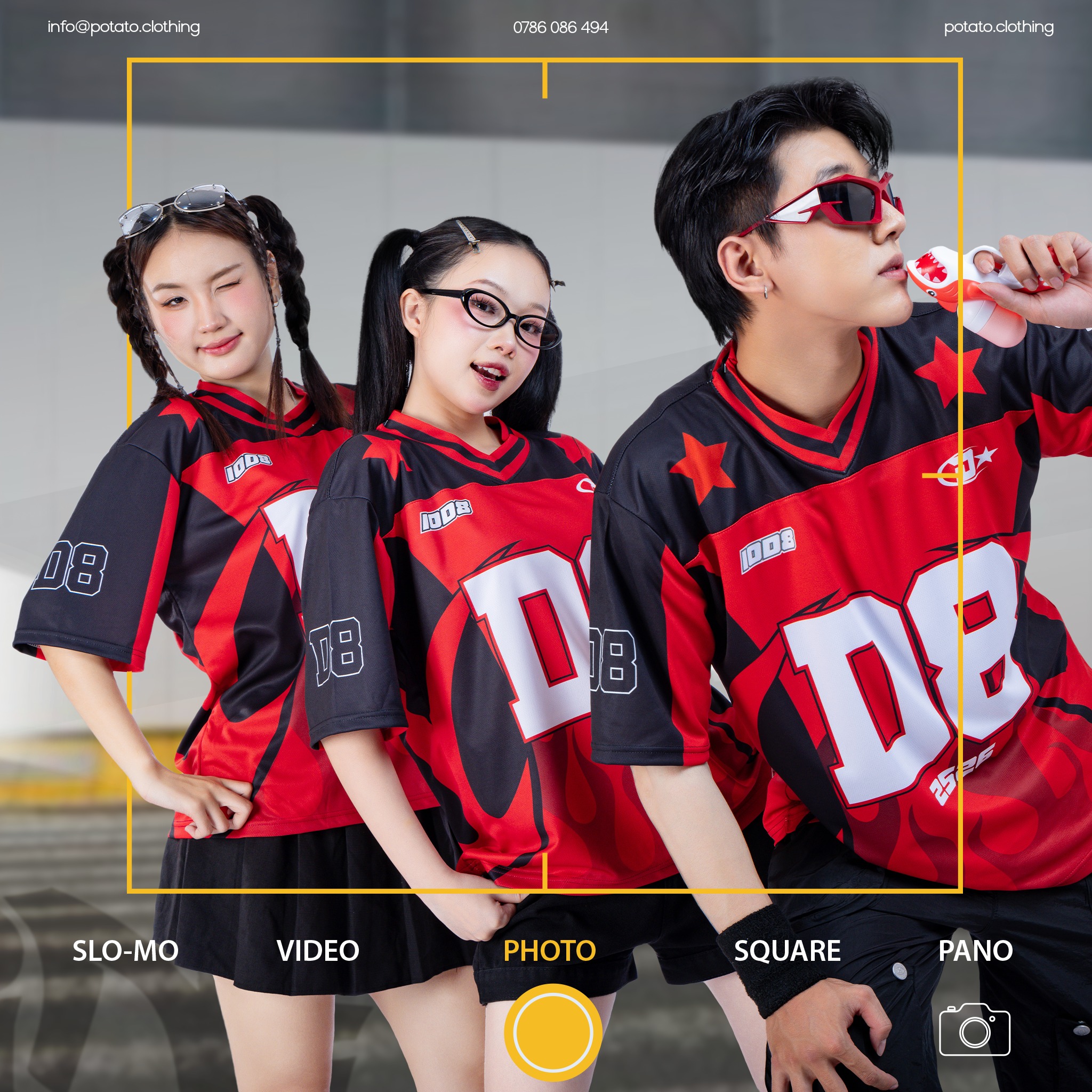 Áo football jersey đỏ mẫu 1