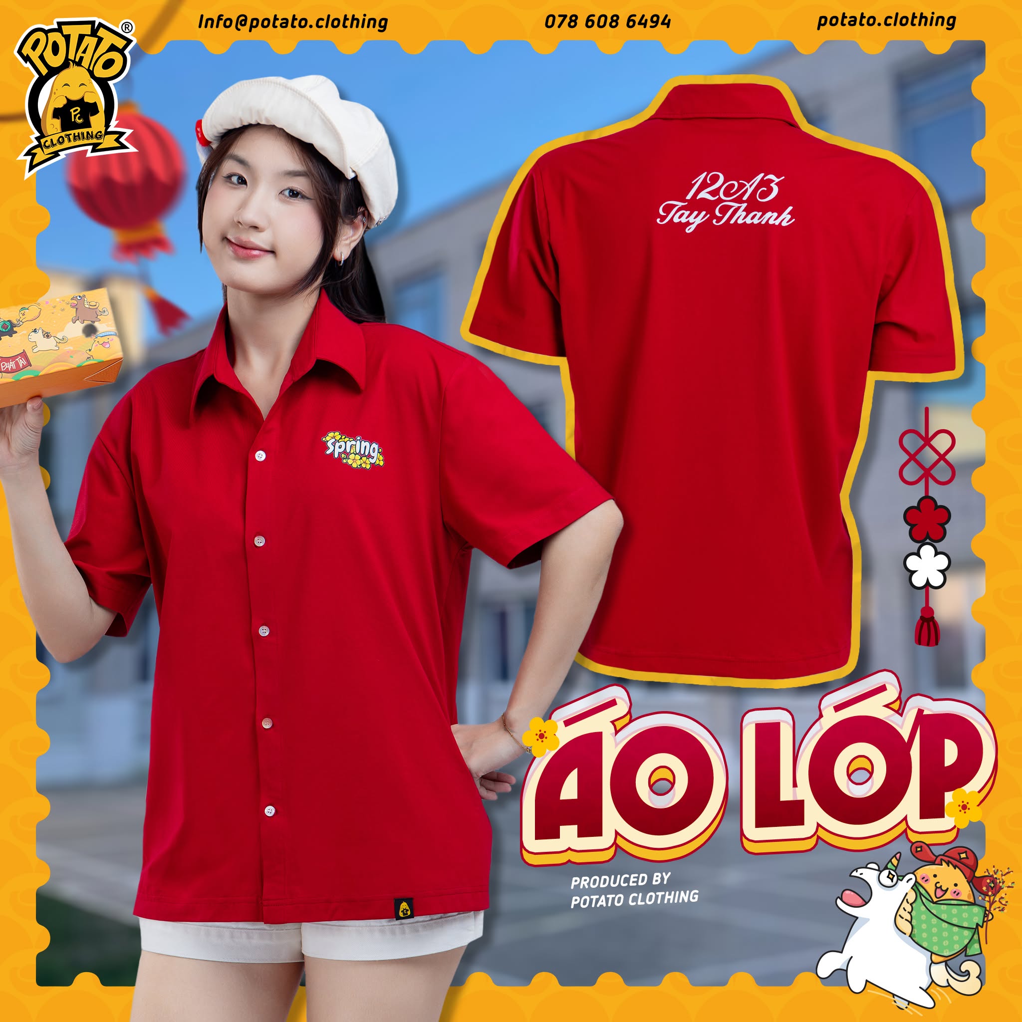 Áo sơ mi đỏ mẫu 3