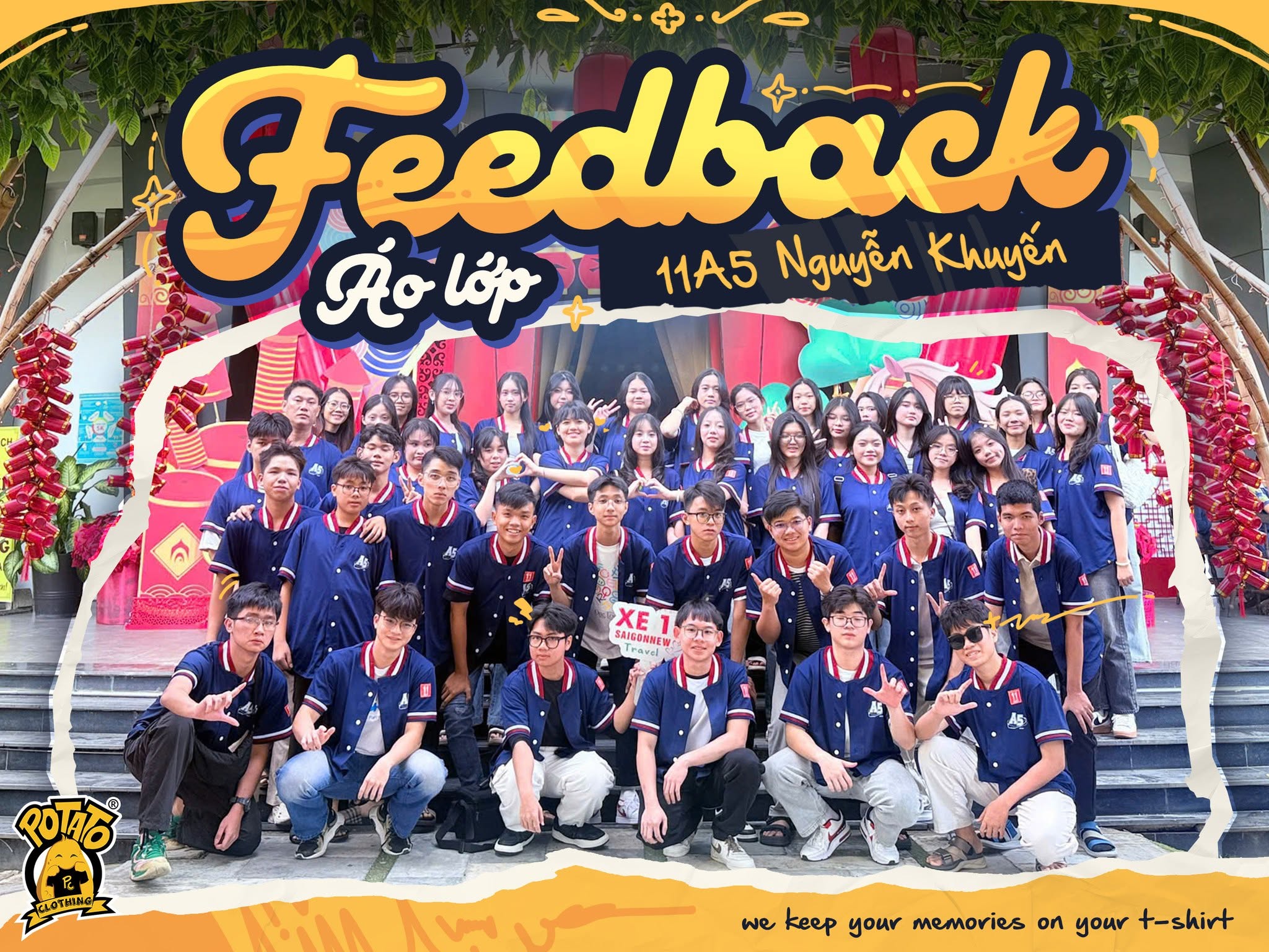Feedback áo lớp xanh dương 4
