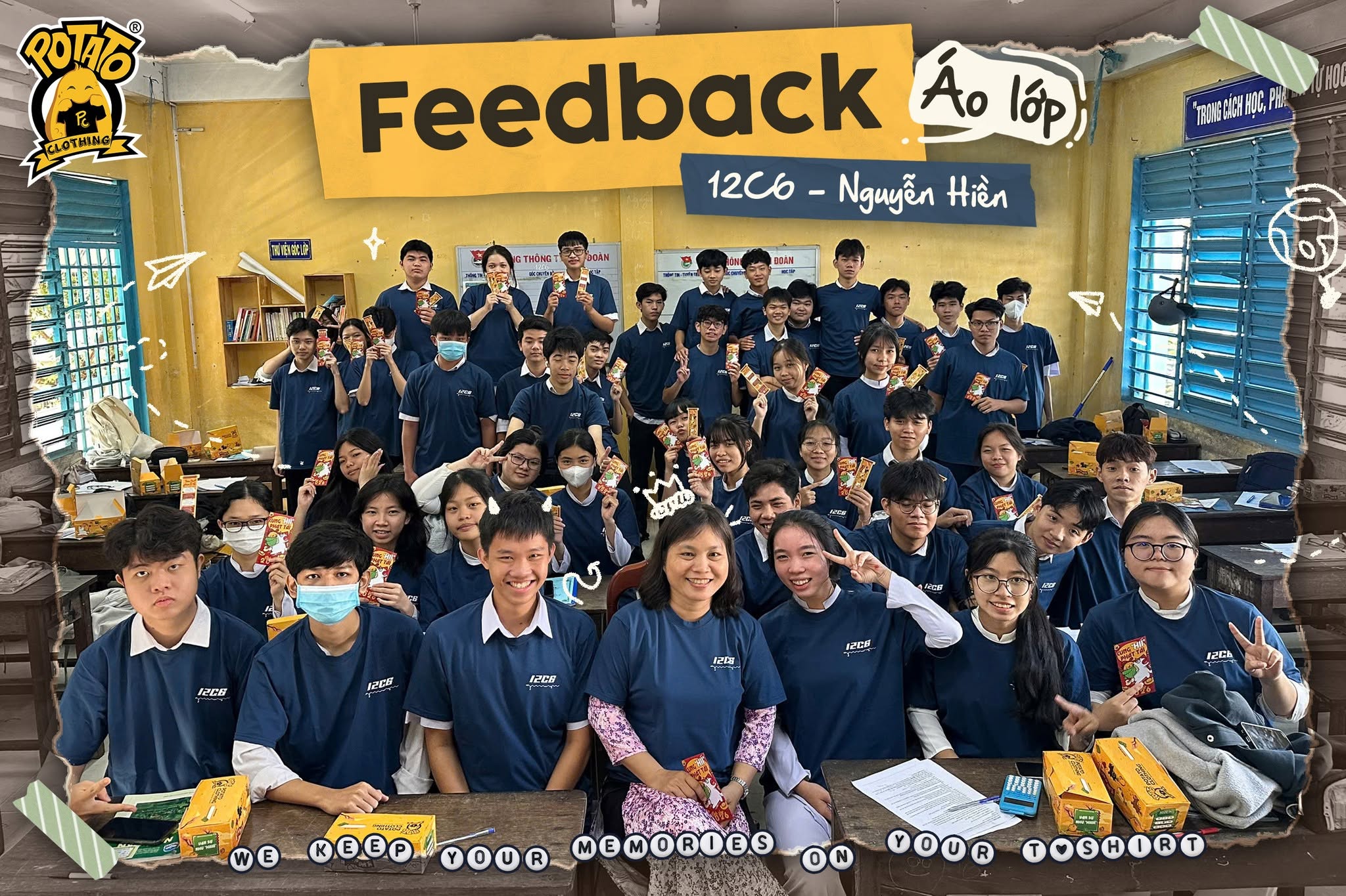 Feedback áo lớp xanh dương 5