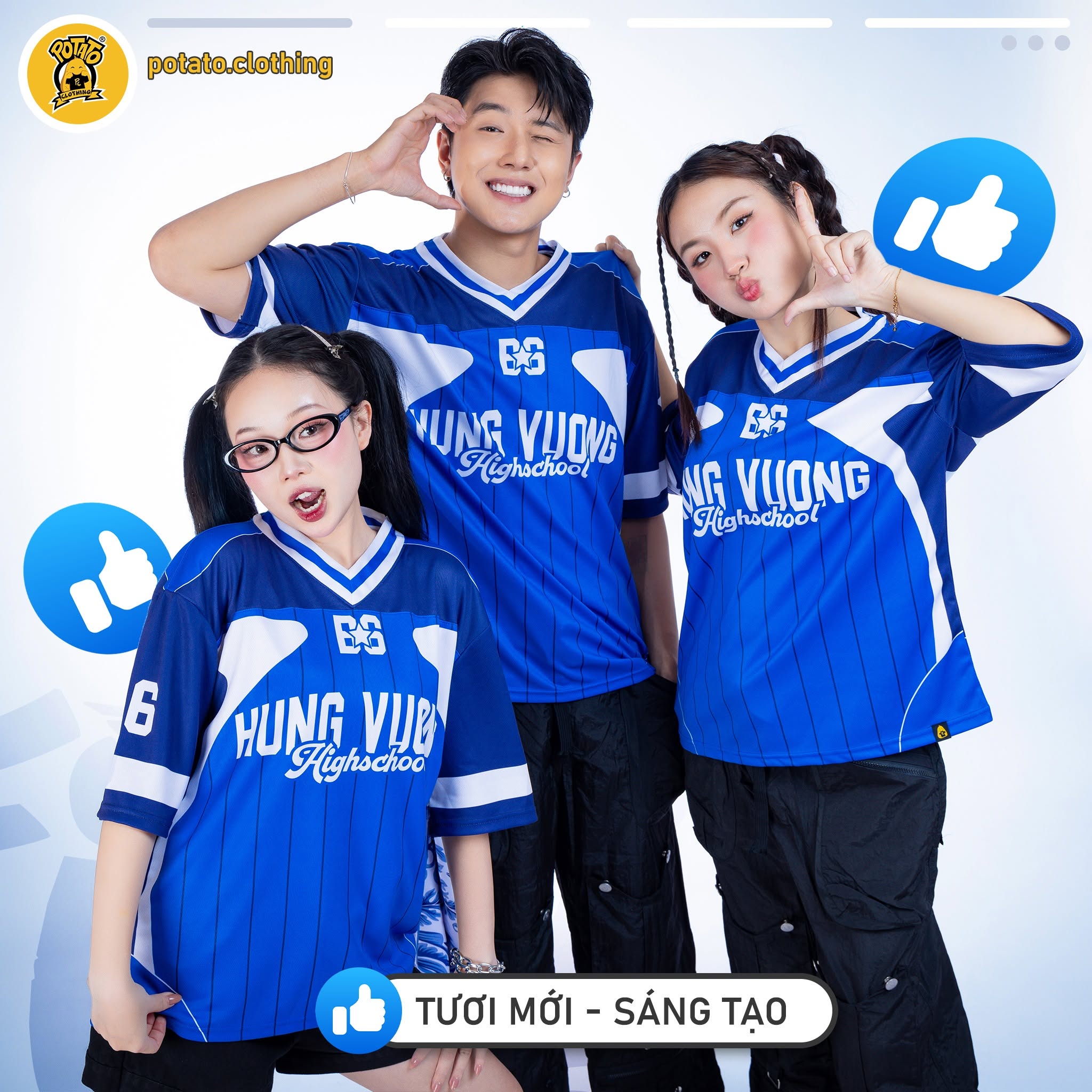 Áo football jersey xanh dương mẫu 5