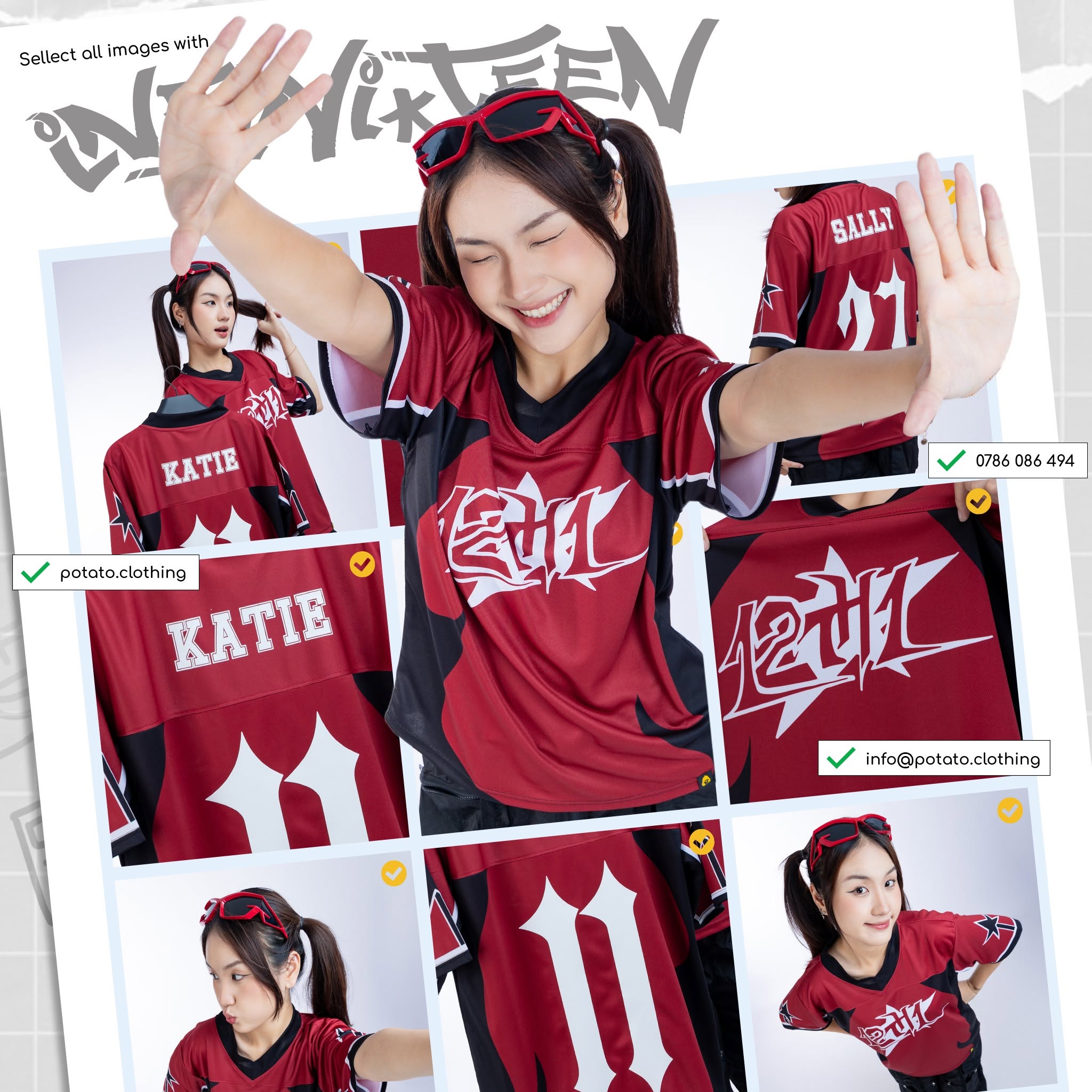 Áo football jersey đỏ mẫu 5