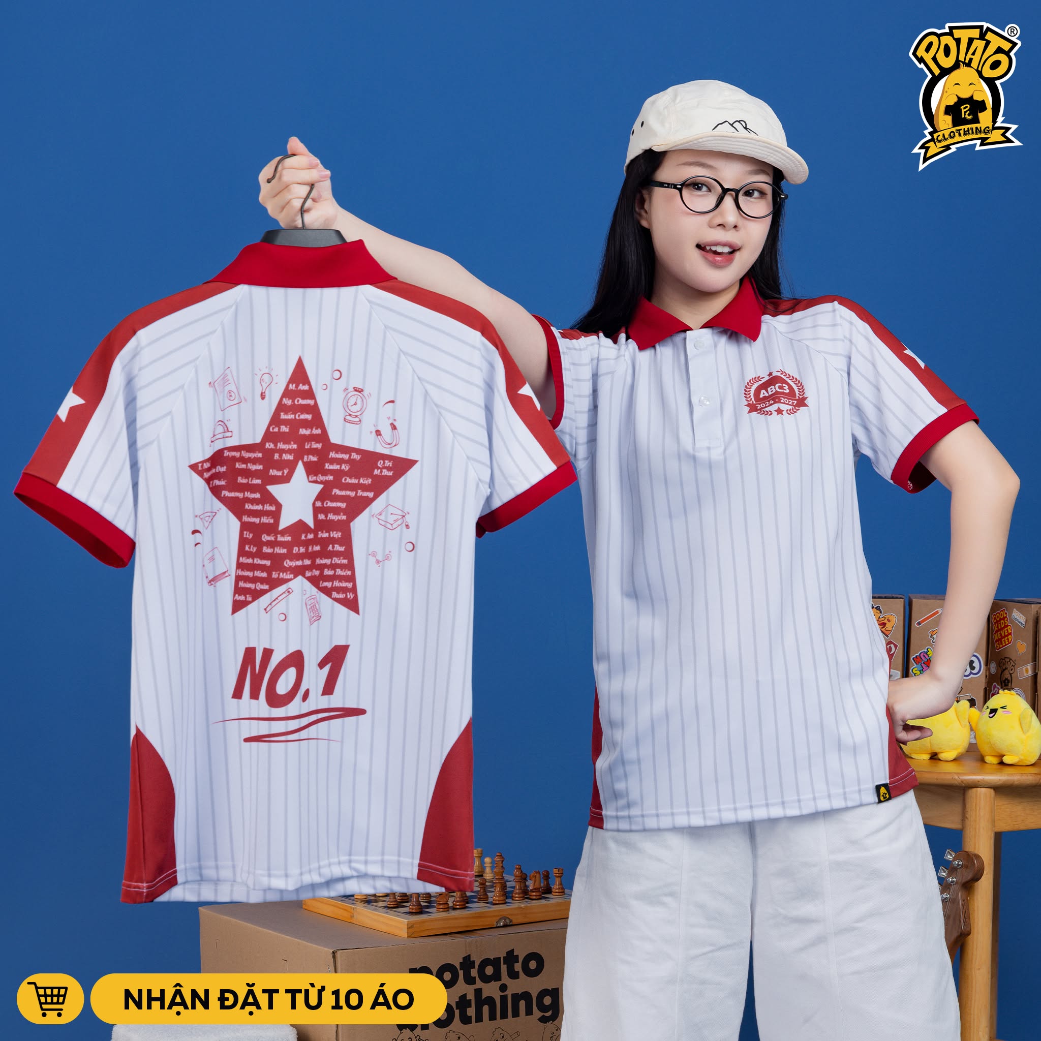 Áo polo đỏ mẫu 3