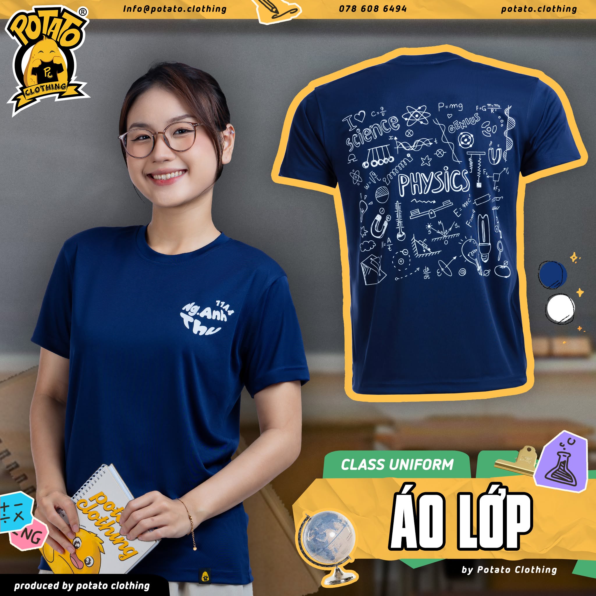 Mẫu áo lớp thiết kế theo môn học 02