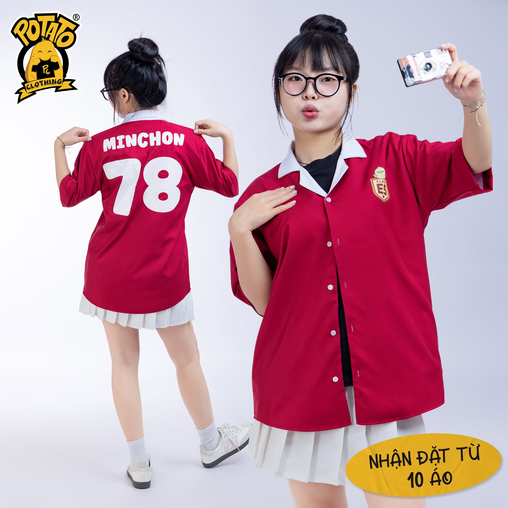 Áo sơ mi đỏ mẫu 6