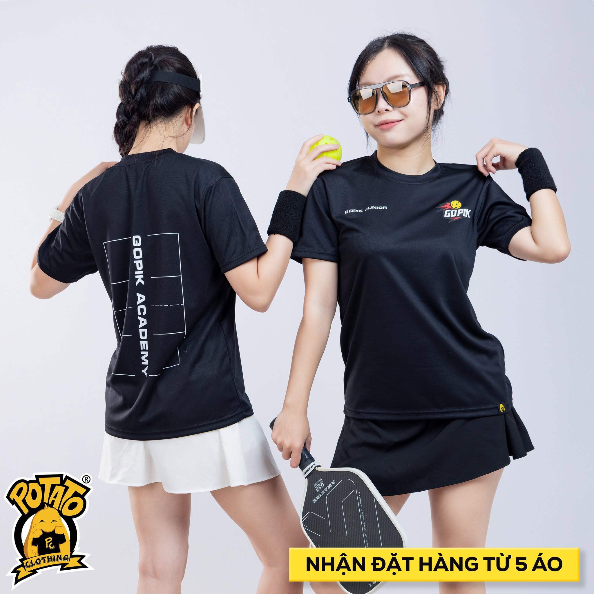 Mẫu in áo thun đồng phục thể thao nữ tại Potato Clothing