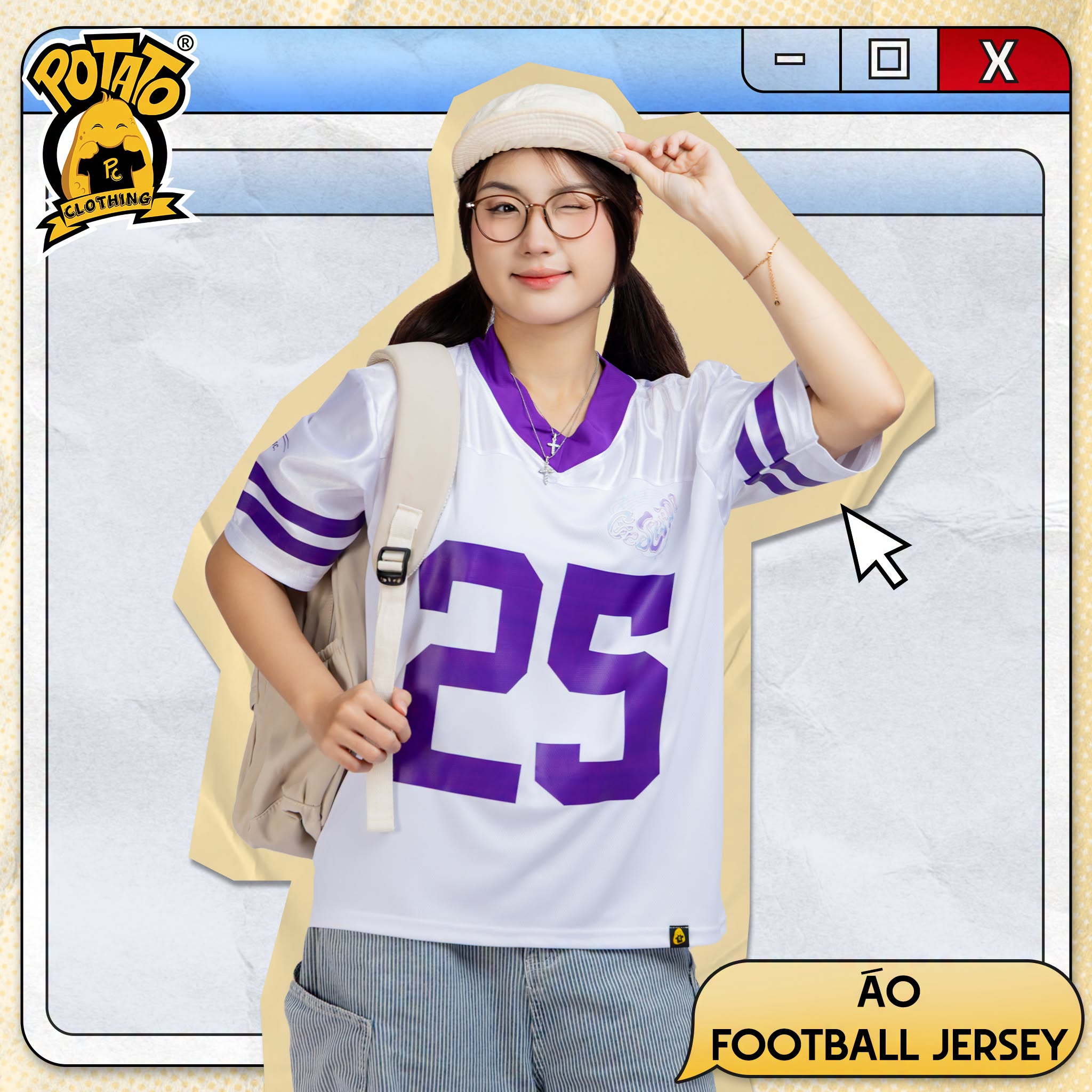 Áo bầu dục đồng phục CLB cấp 3 Potato Clothing