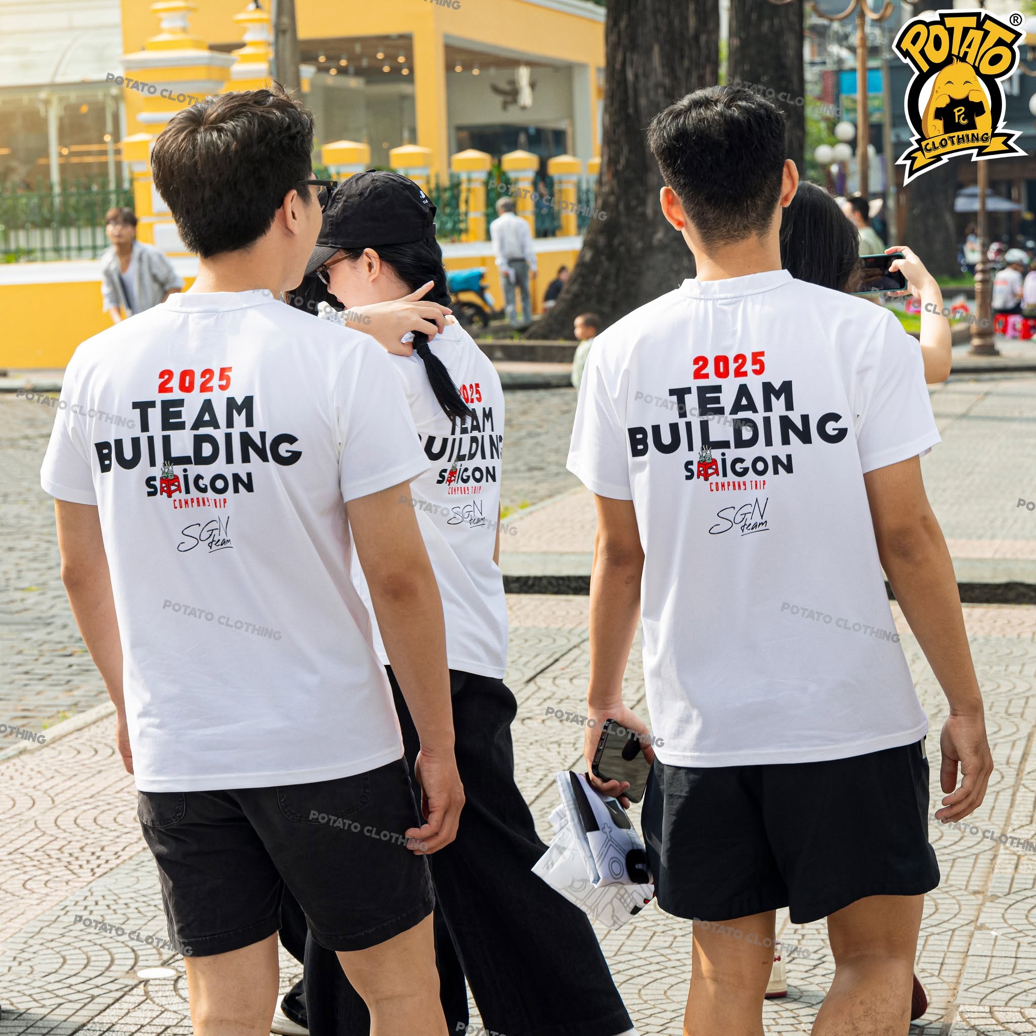 Áo đồng phục team building mau-trang ảnh 2