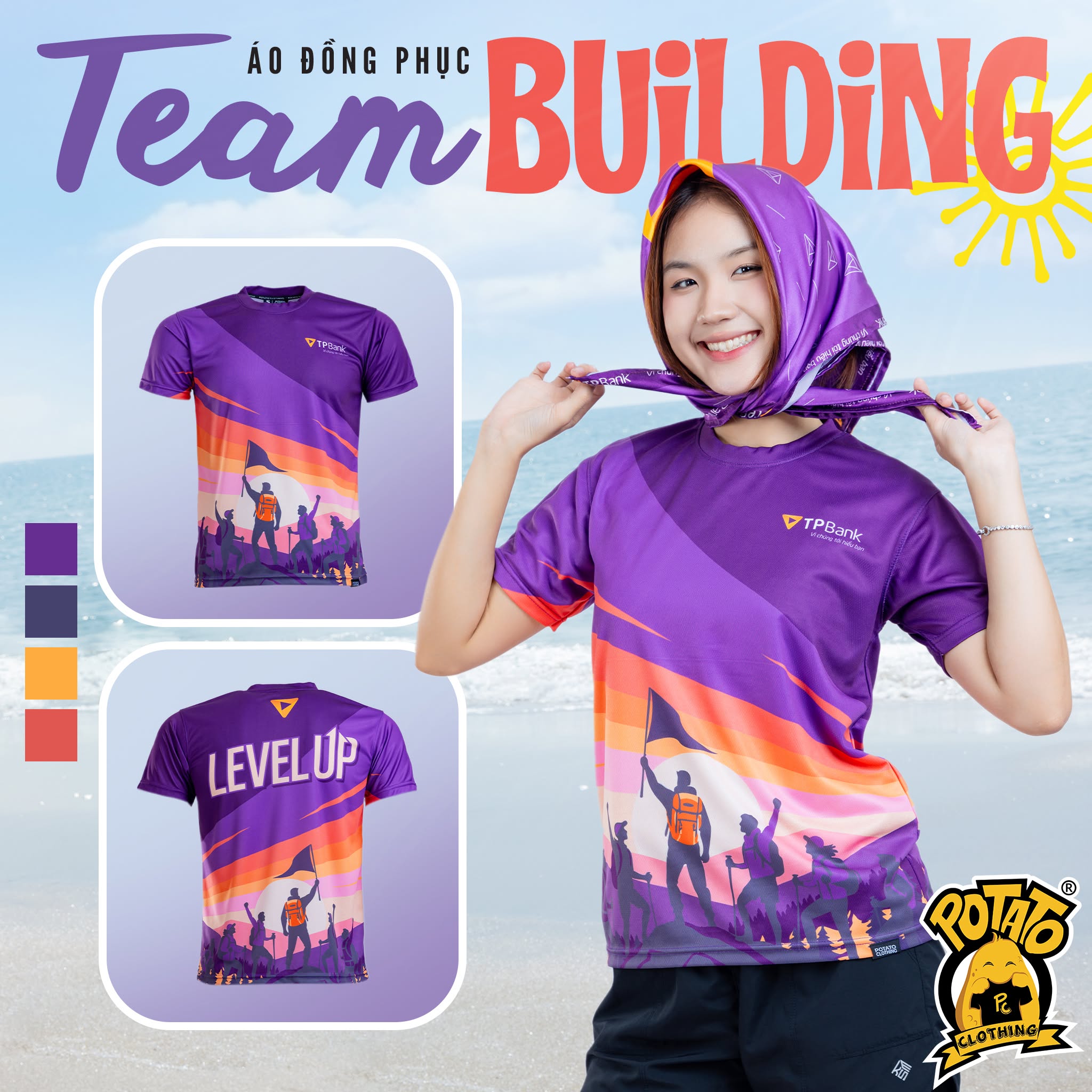 Áo thun cổ tròn đồng phục team building