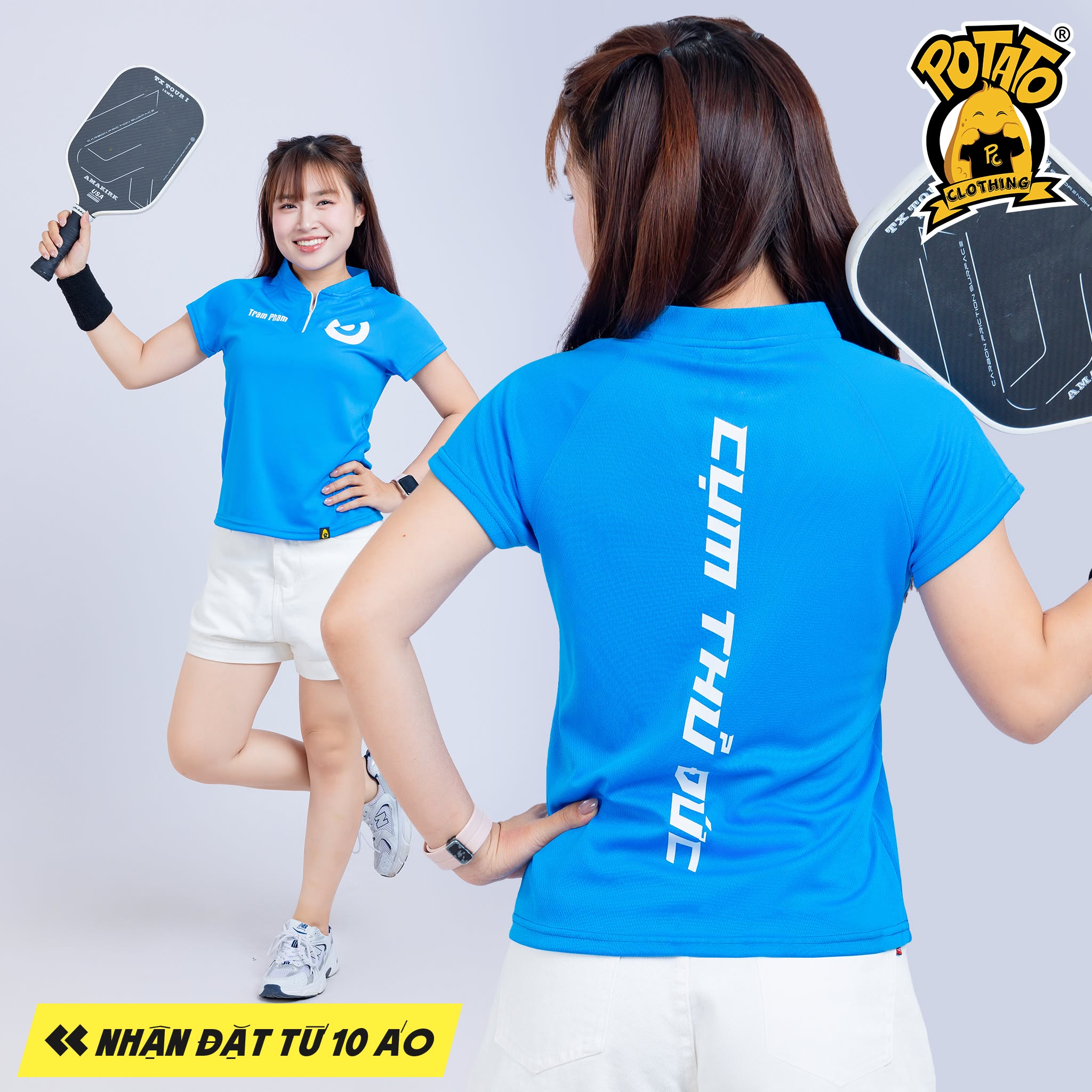 Mẫu đồng phục áo thun Pickleball cổ Zip số 4