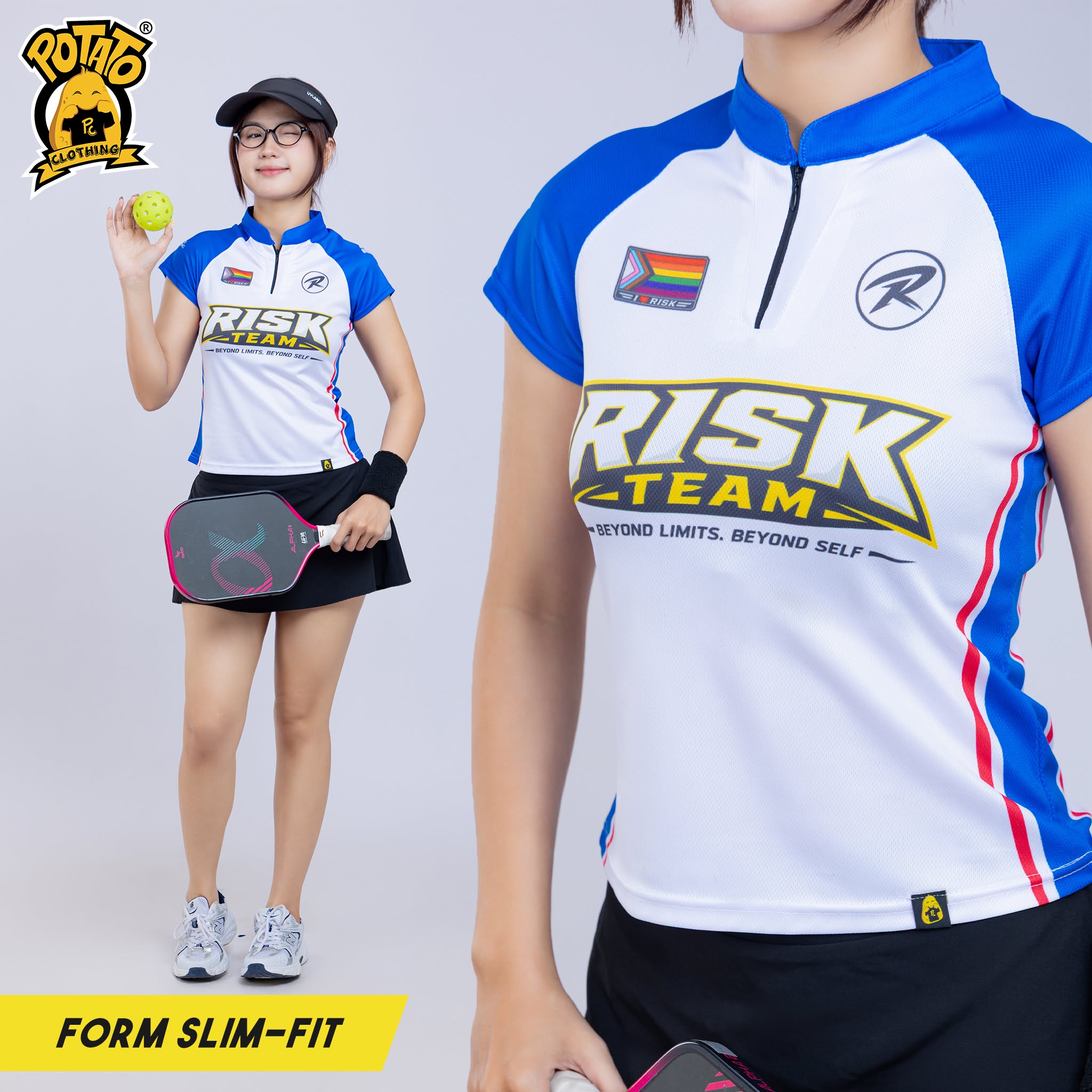 Mẫu đồng phục áo thun Pickleball cổ Zip số 9