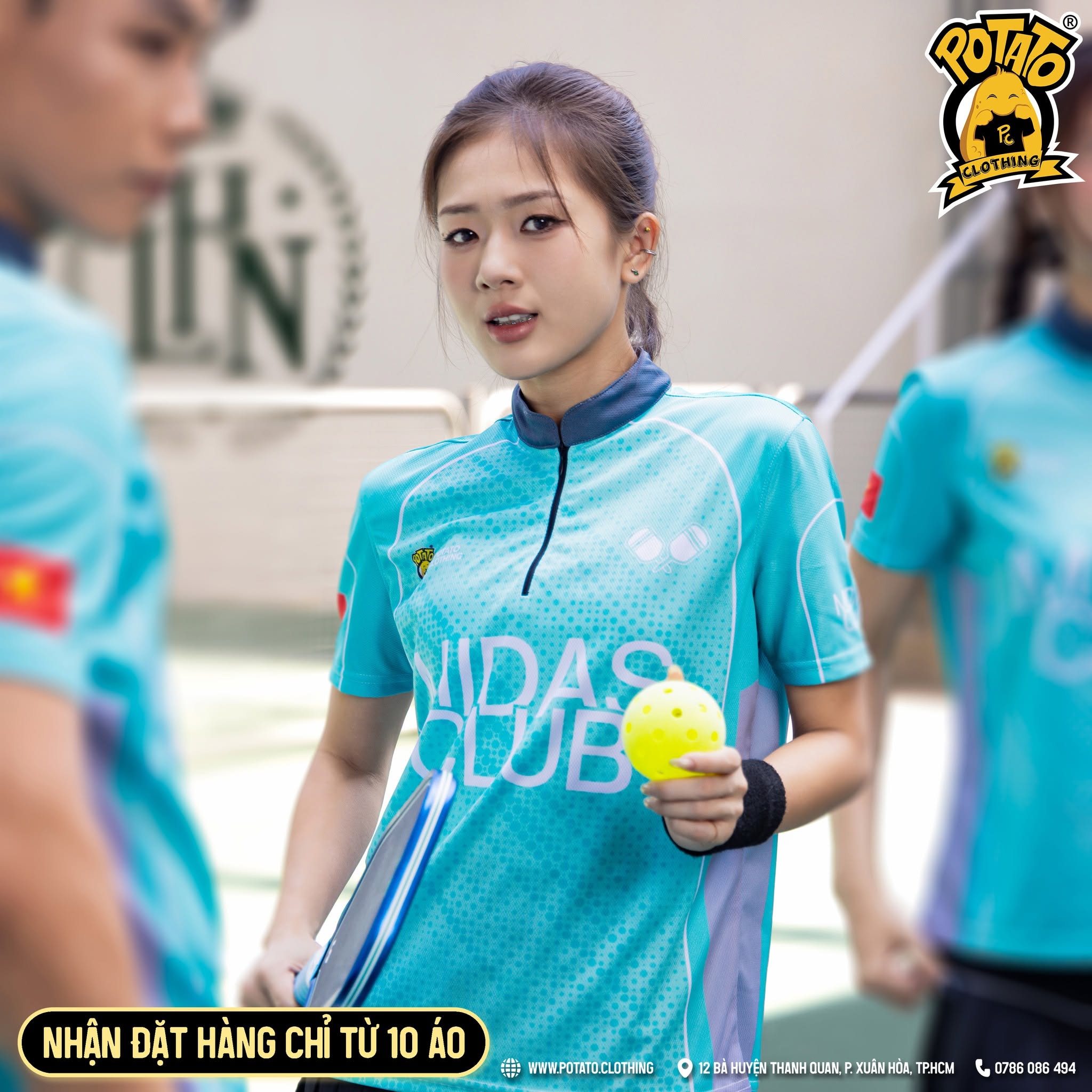 Mẫu đồng phục áo thun Pickleball cổ Zip số 2