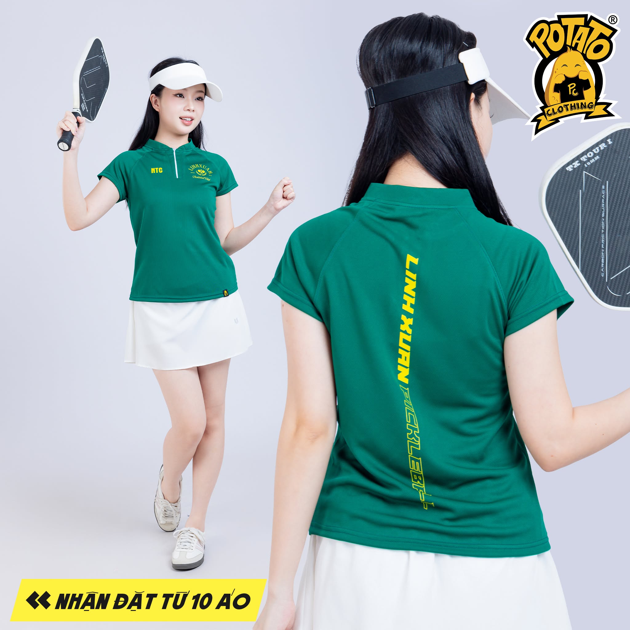 Mẫu đồng phục áo thun Pickleball cổ Zip số 3
