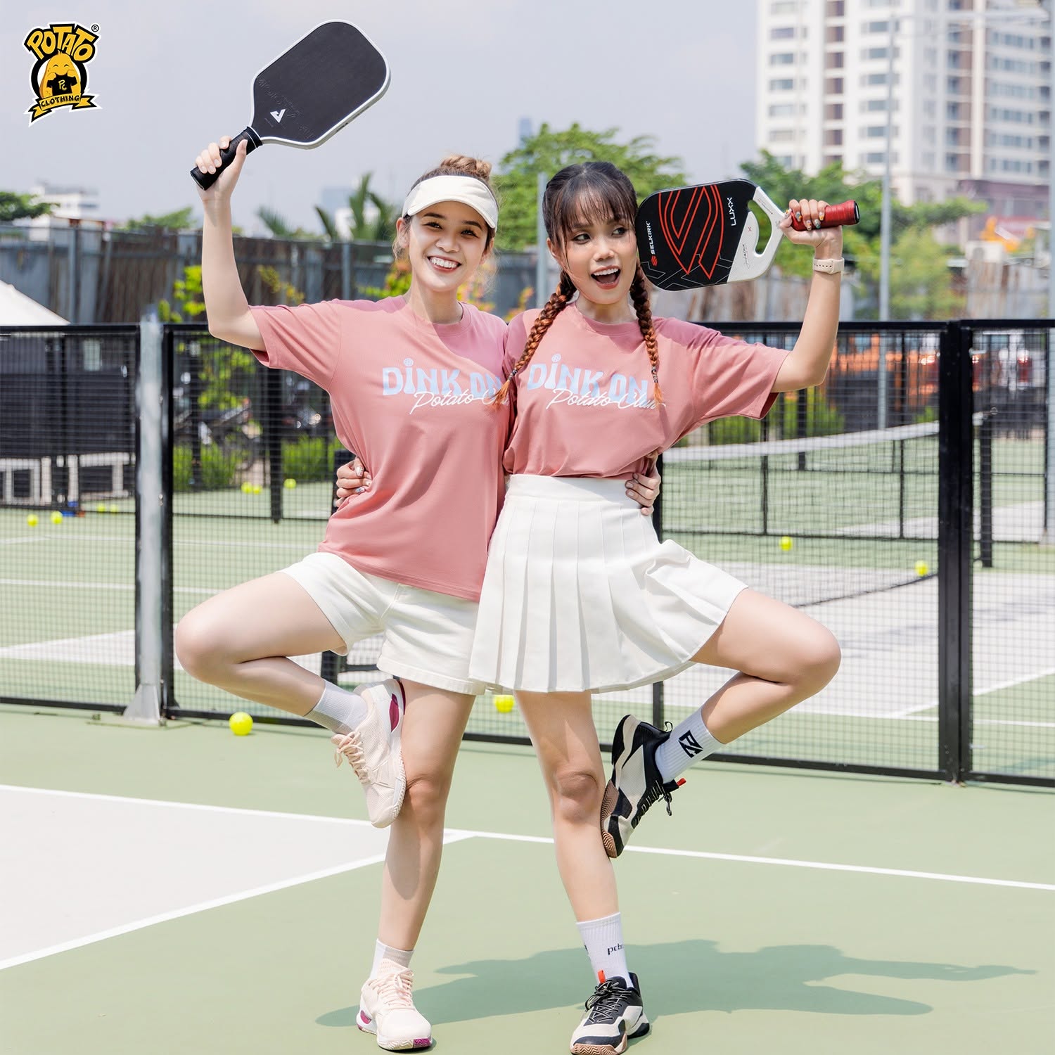 Mẫu áo thun Pickleball nữ màu Hồng 7