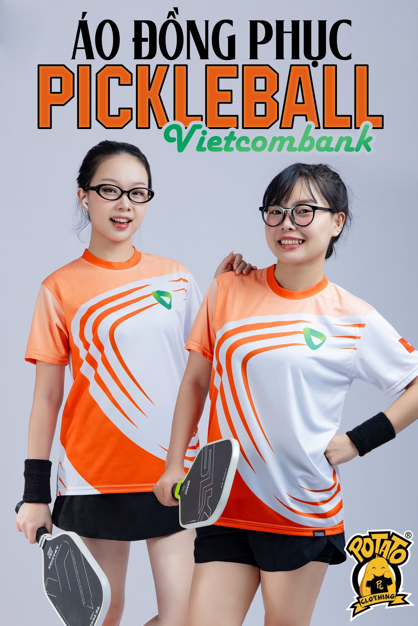 Mẫu áo thun Pickleball nữ màu Trắng 1