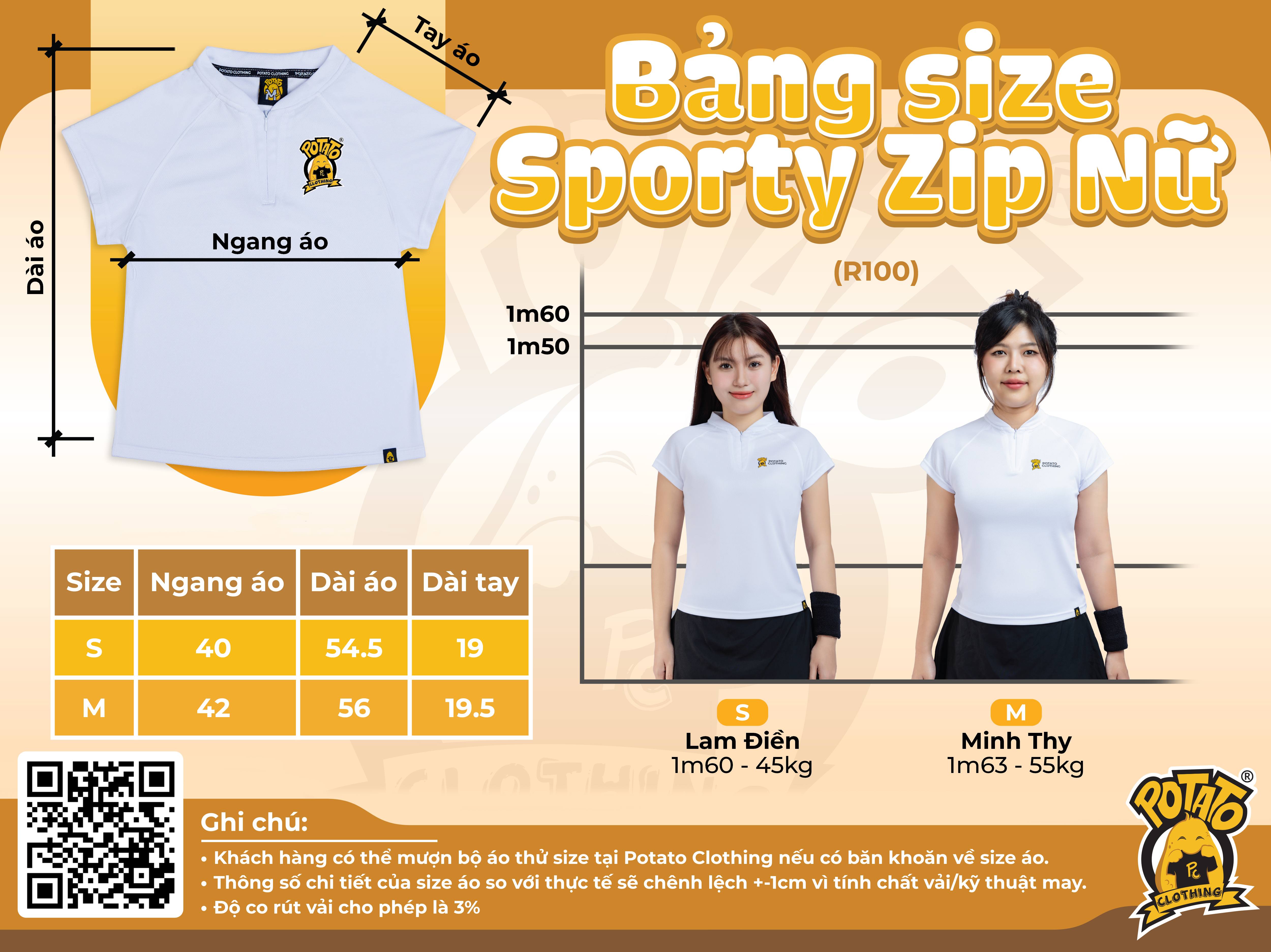 Sporty Zip Nữ