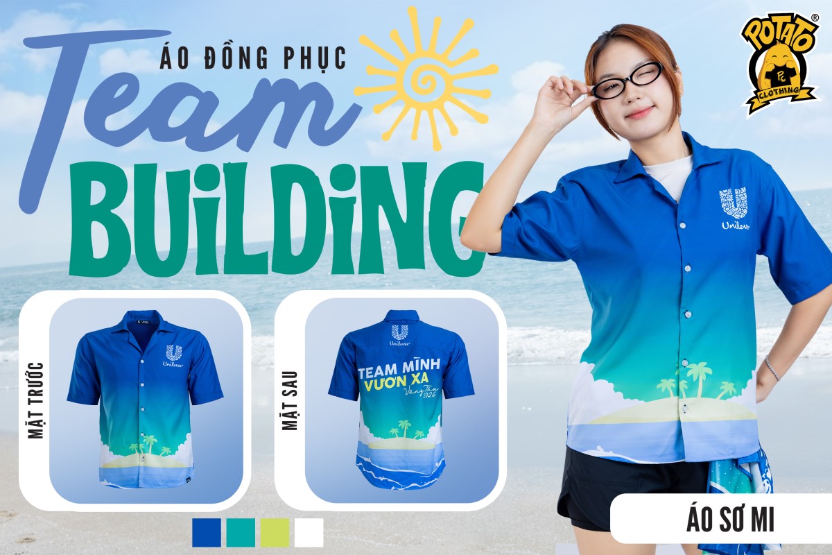 Áo sơ mi cổ vest đồng phục team building