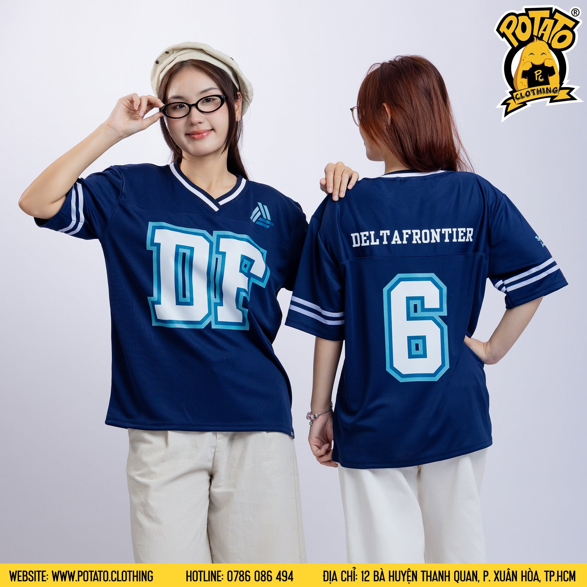 Áo bóng bầu dục Potato Clothing