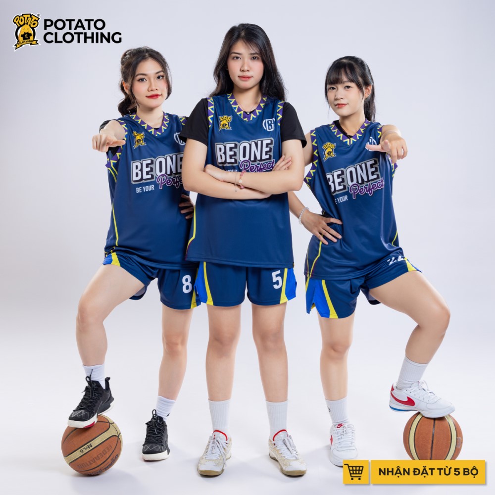 Đồng phục bóng rổ xanh Potato Clothing