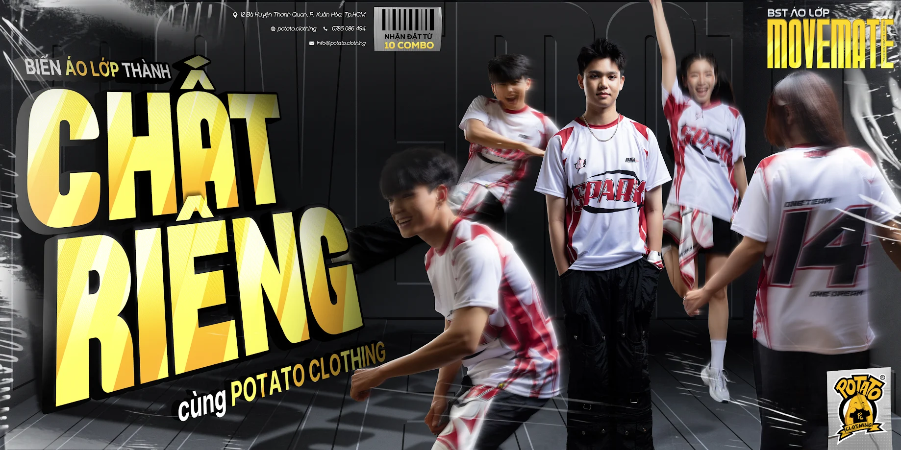Thông tin ưu đãi BST áo lớp MOVEMATE tại Potato Clothing