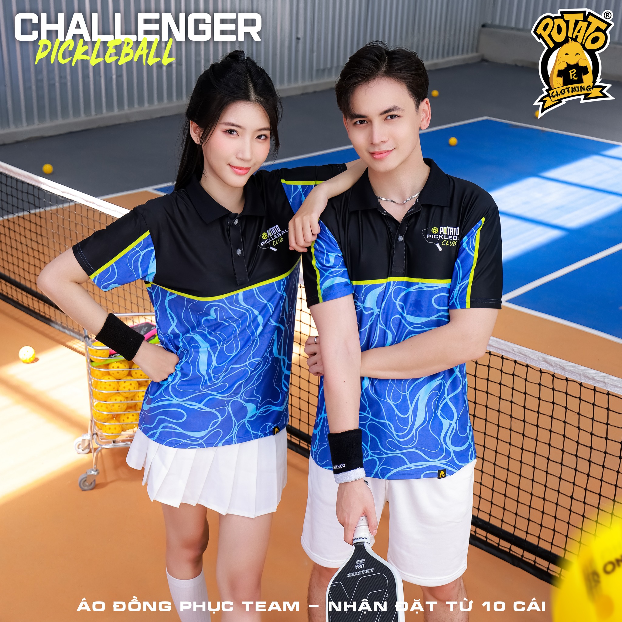 Pickleball Challenger xanh biển Potato Clothing