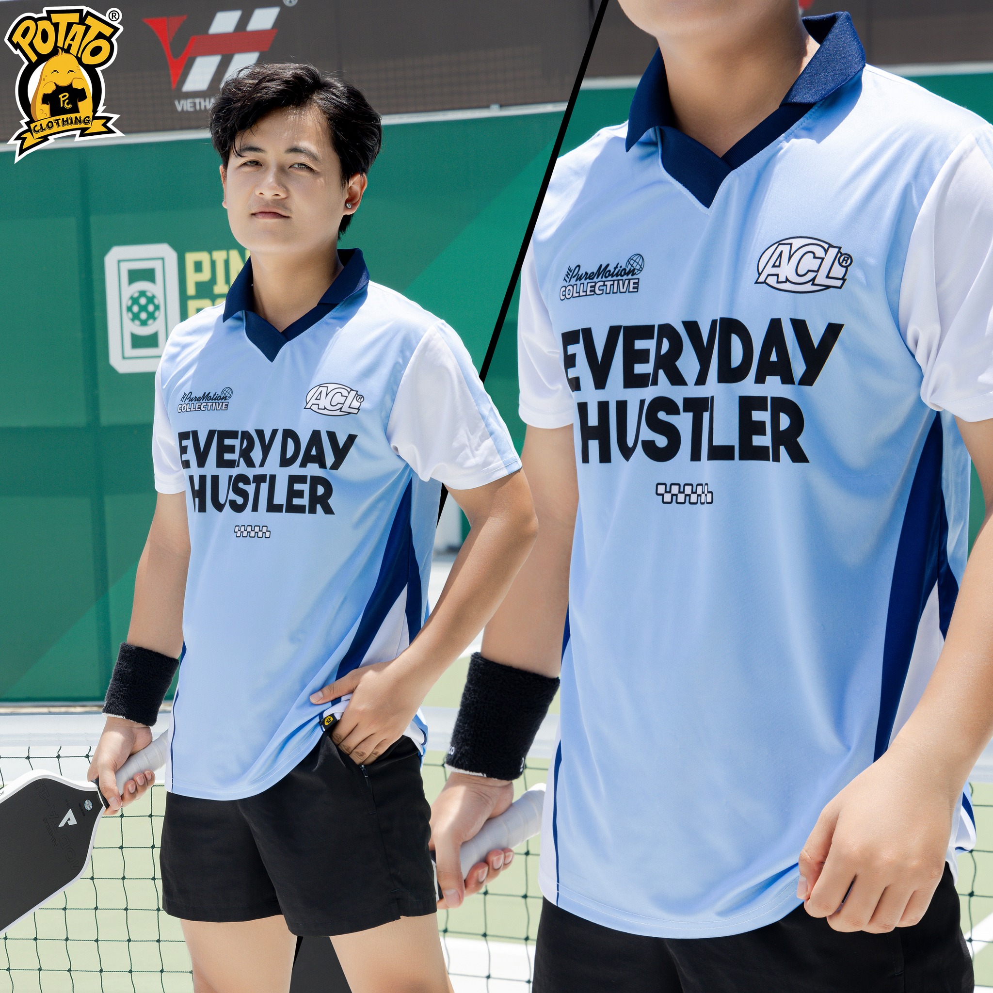 The Puremotion xanh dương Potato Clothing