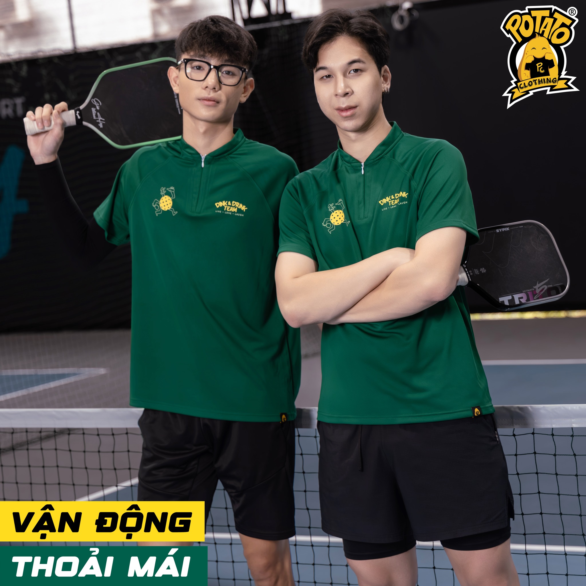 Sporty Zip xanh lá Potato Clothing