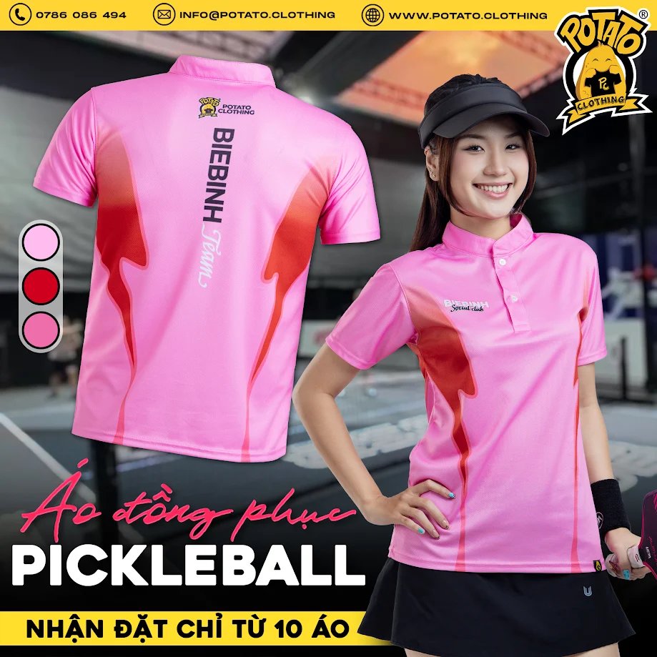 Đồng phục áo thun thể thao cổ trụ mẫu 1 tại Potato Clothing
