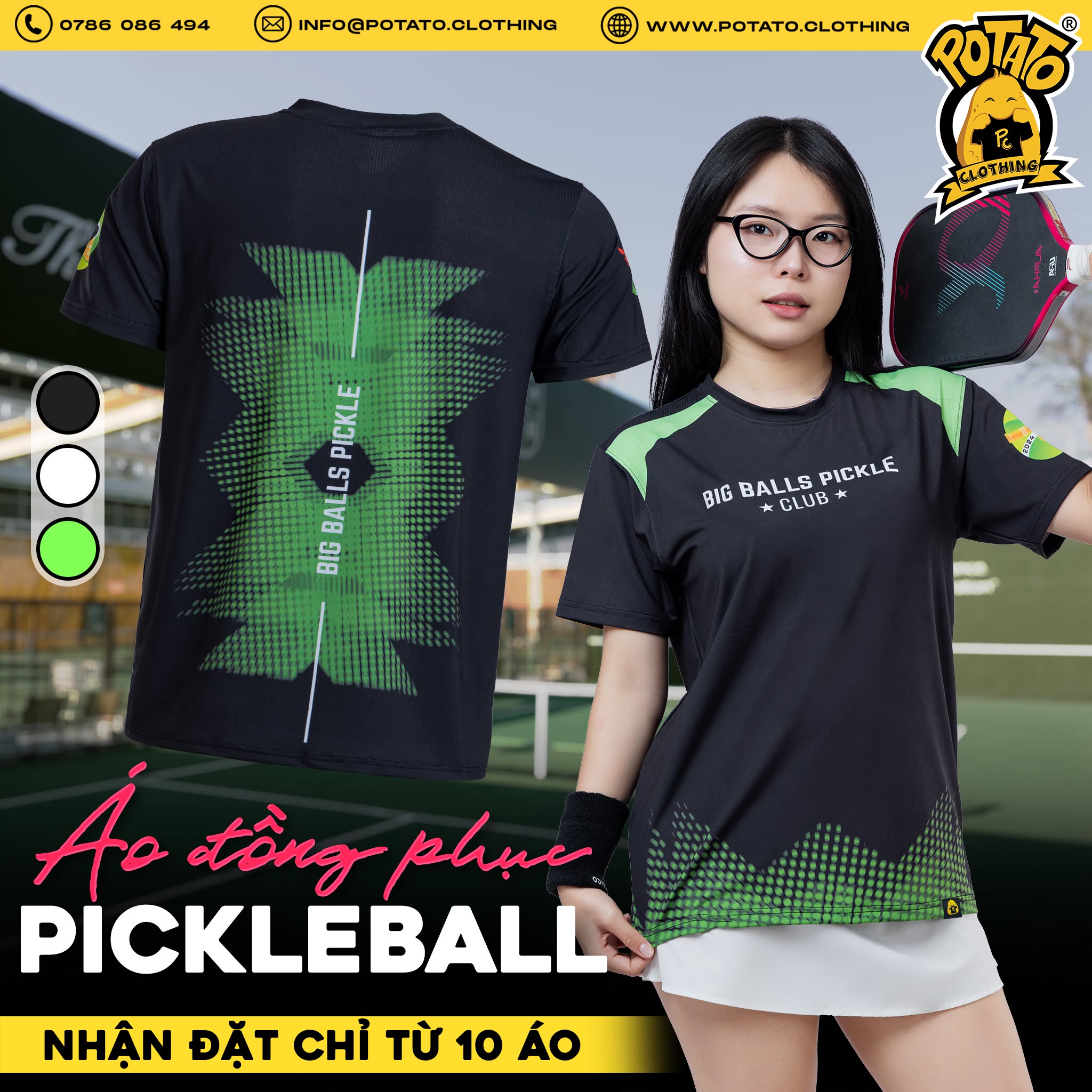 Đồng phục áo thun thể thao cổ tròn mẫu 4 tại Potato Clothing