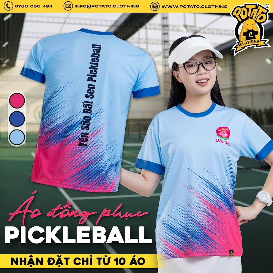 Đồng phục áo thun thể thao cổ tròn mẫu 2 tại Potato Clothing