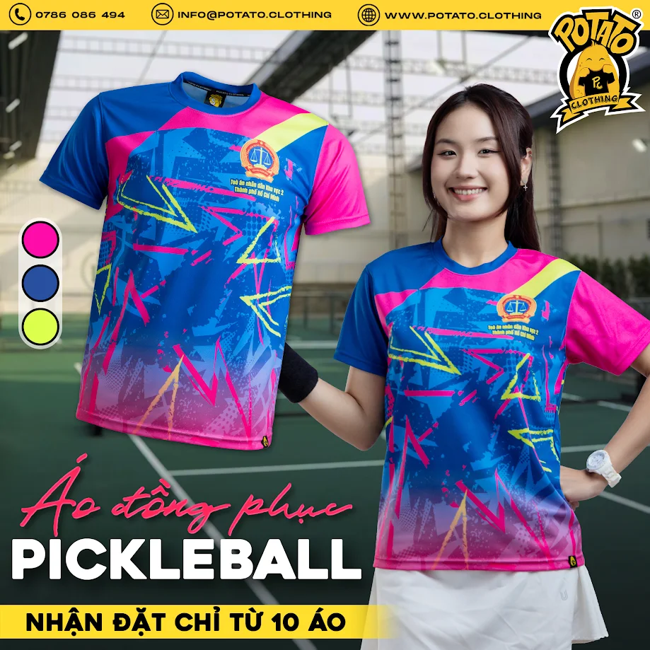 Đồng phục áo thun thể thao cổ tròn mẫu 1 tại Potato Clothing