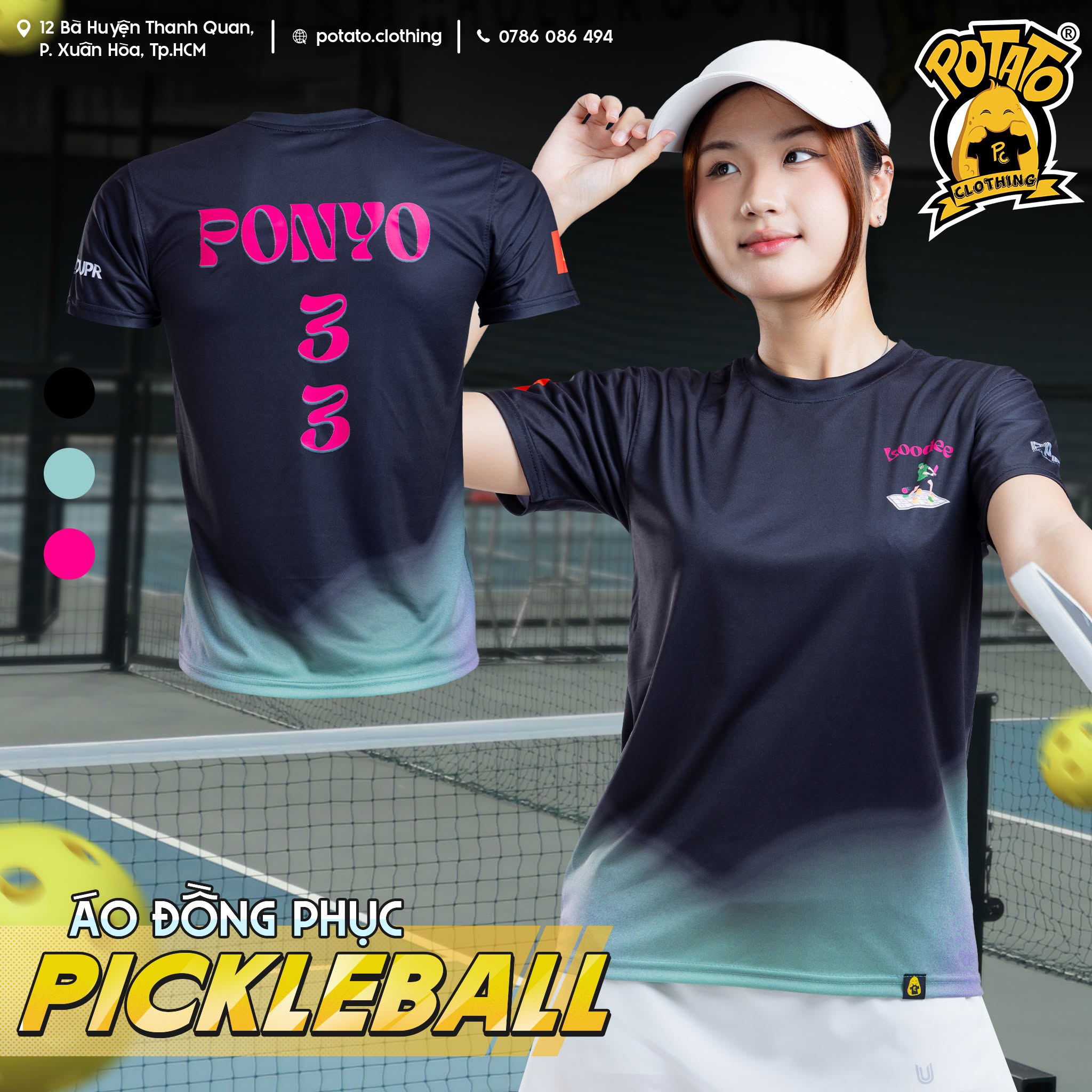 Đồng phục áo thun thể thao cổ tròn mẫu 6 tại Potato Clothing