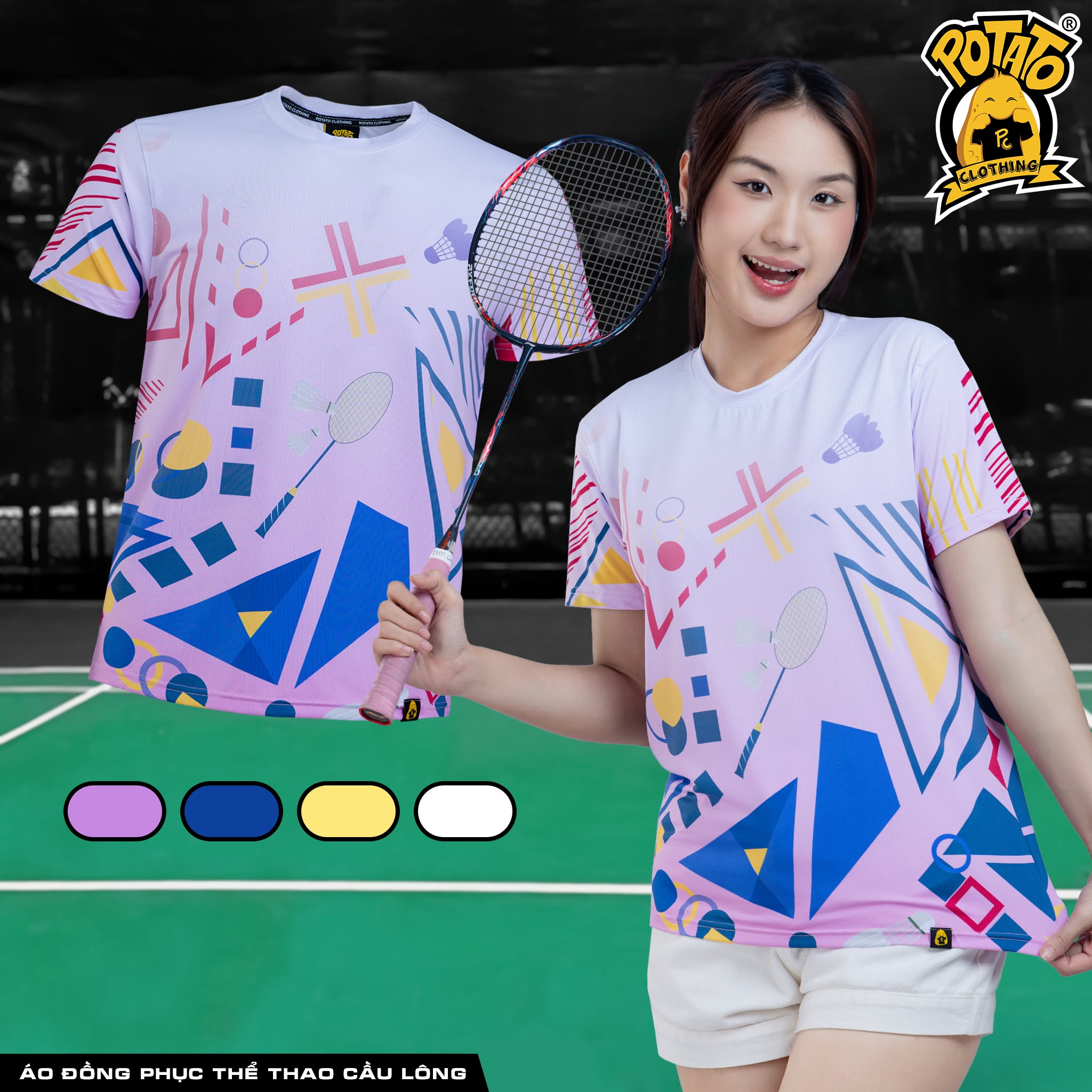 Đồng phục áo thun thể thao cổ tròn mẫu 10 tại Potato Clothing