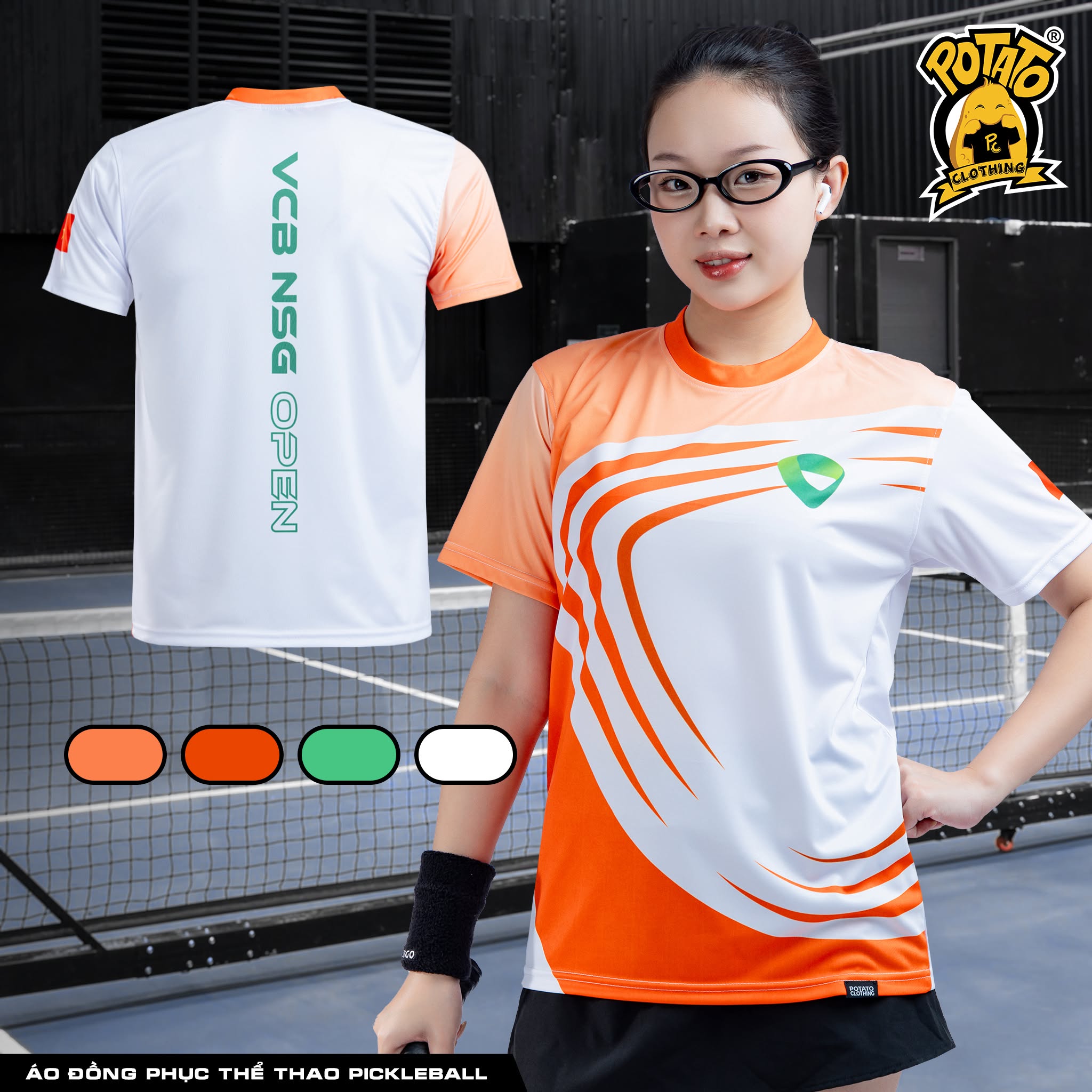 Đồng phục áo thun thể thao cổ tròn mẫu 11 tại Potato Clothing